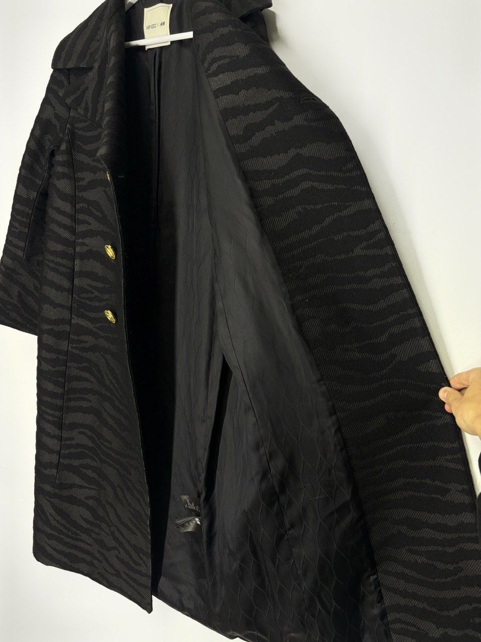 H&M × Kenzo Kenzo x H&M Tiger Pattern Wool Blend Long Coat Trench Size M / US 6-8 / IT 42-44 - 12 Thumbnail