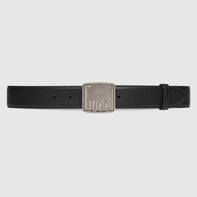 Gucci o1mt1gz0225 Size: 90 / Belt With Gucci Plaque Buckle Black Size 34 - 1 Thumbnail