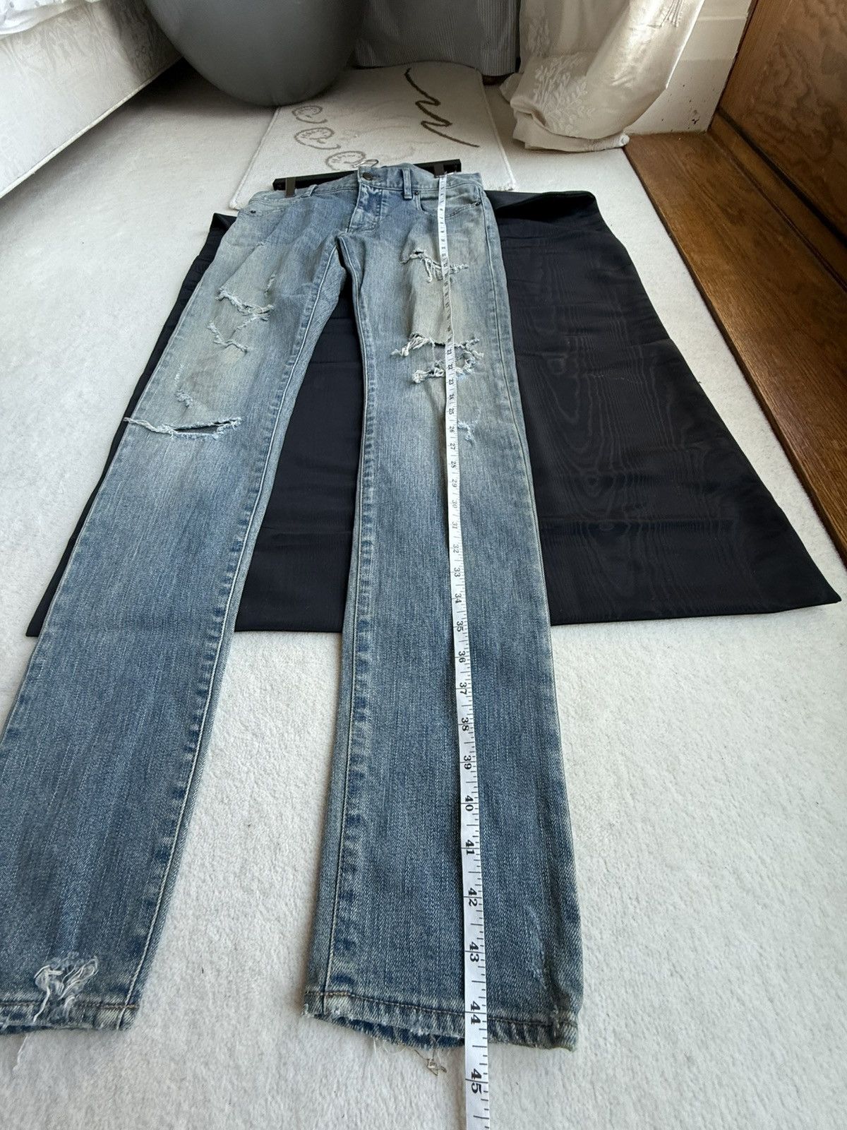 Saint Laurent Paris FW16 Saint Laurent Palladium trash crash ripped D02 jeans Size US 31 - 6 Thumbnail