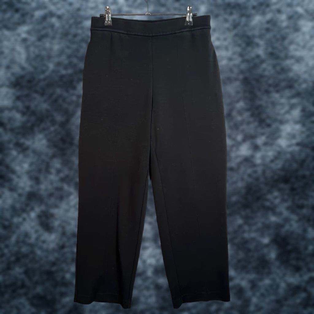 Uniqlo Uniqlo Pants Womens Size Large Black Straight-Leg Stretch Size 36" / US 14 / IT 50 - 1 Thumbnail