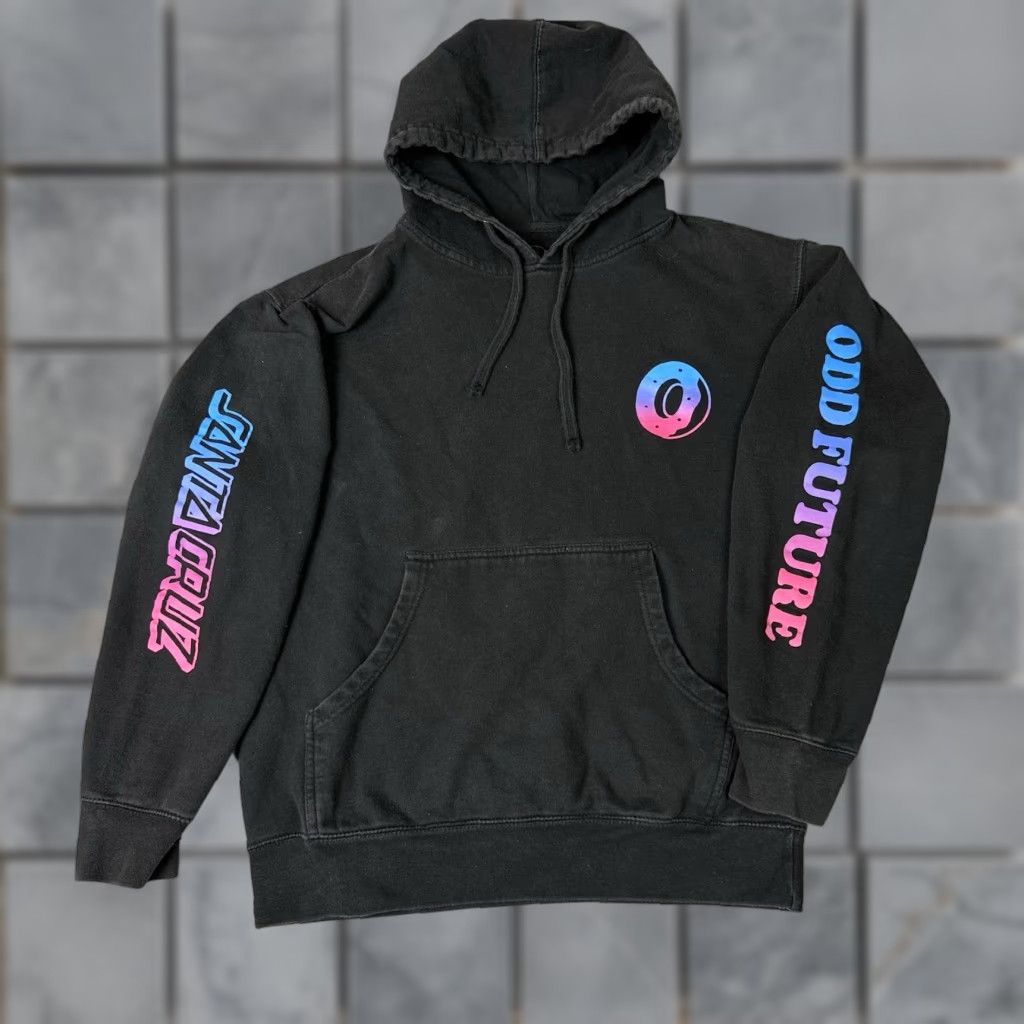 Odd Future VINTAGE Odd Future x Santa Cruz Hoodie Mens Medium Black OFWGKTA Logo Pullover Hooded Pocket Sk8 Hip Hop 90s USA Size US M / EU 48-50 / 2 - 1 Thumbnail