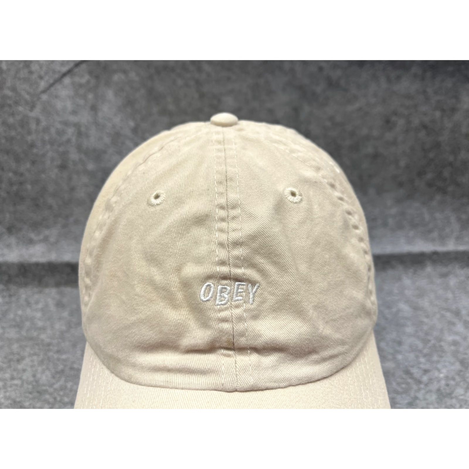 Obey OBEY Baseball Cap Adjustable Adult One Size Ivory Cotton Twill Aloha Beach Unisex Size ONE SIZE - 2 Thumbnail
