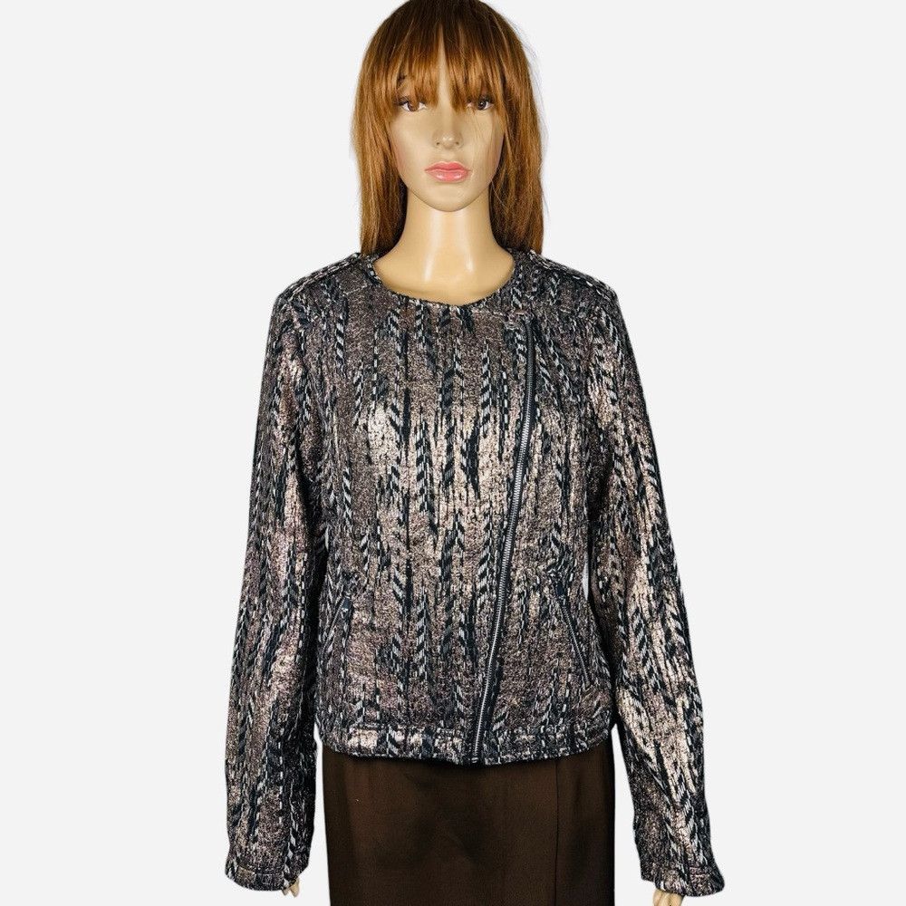 Guess NWT New GUESS Teeya Gilded Moto Jacket Size L Size L / US 10 / IT 46 - 2 Thumbnail