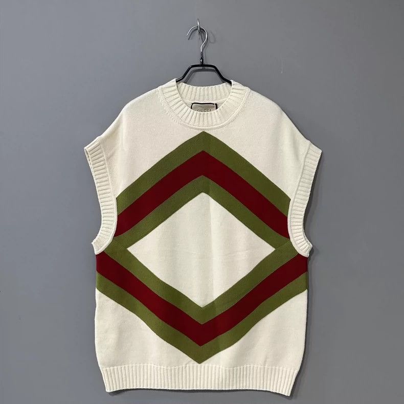 Gucci Gucci White webbing sleeveless knitwear 2502-Nextarrow Size US S / EU 44-46 / 1 - 2 Thumbnail