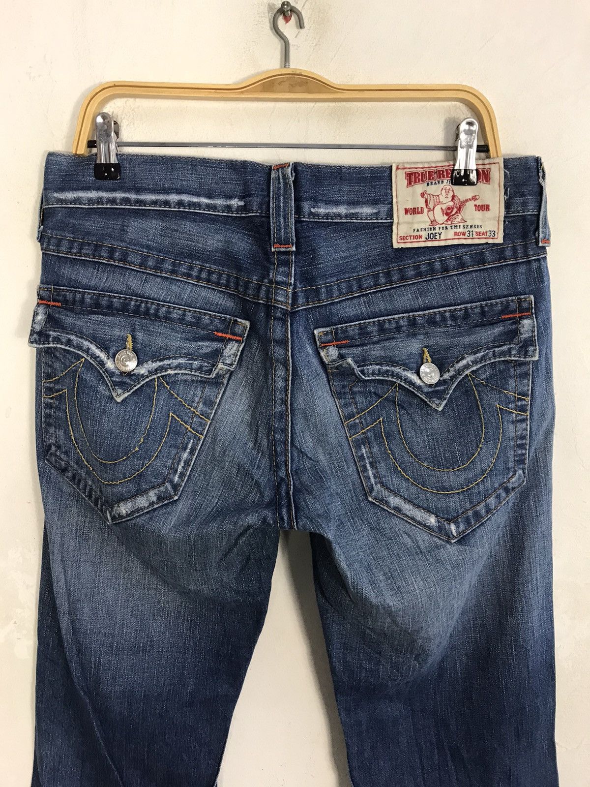 True Religion True Religion Joey Usa Flaps Pocket Low Rise Fits 31 32 Size US 31 - 1 Thumbnail