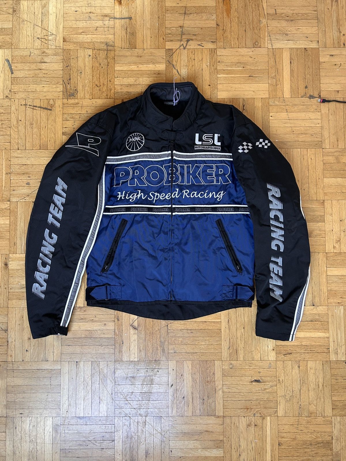 Japanese Brand Vintage Probiker Racing Team Moto Jacket Biker NASCAR VTG Size US L / EU 52-54 / 3 - 1 Thumbnail