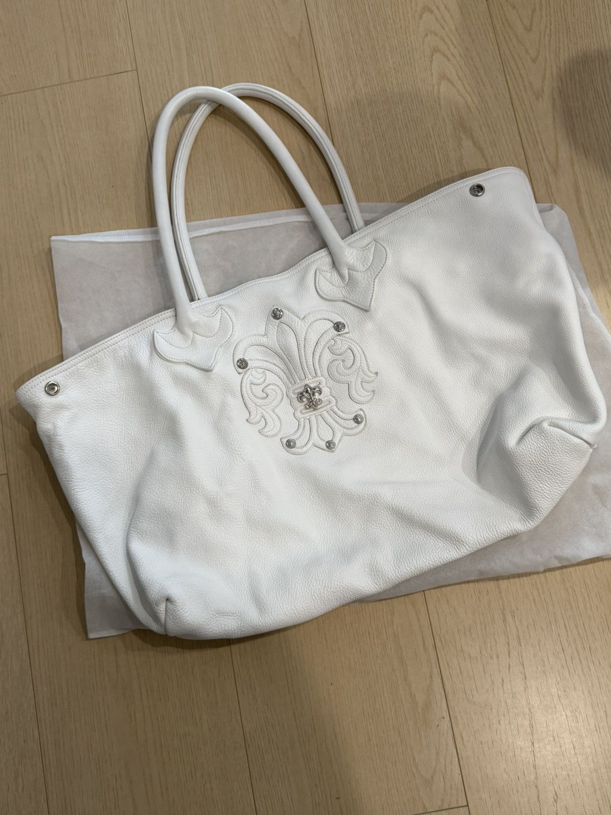 Chrome Hearts Chrome Hearts White Fleur Patch Tote Bag Size ONE SIZE - 6 Thumbnail