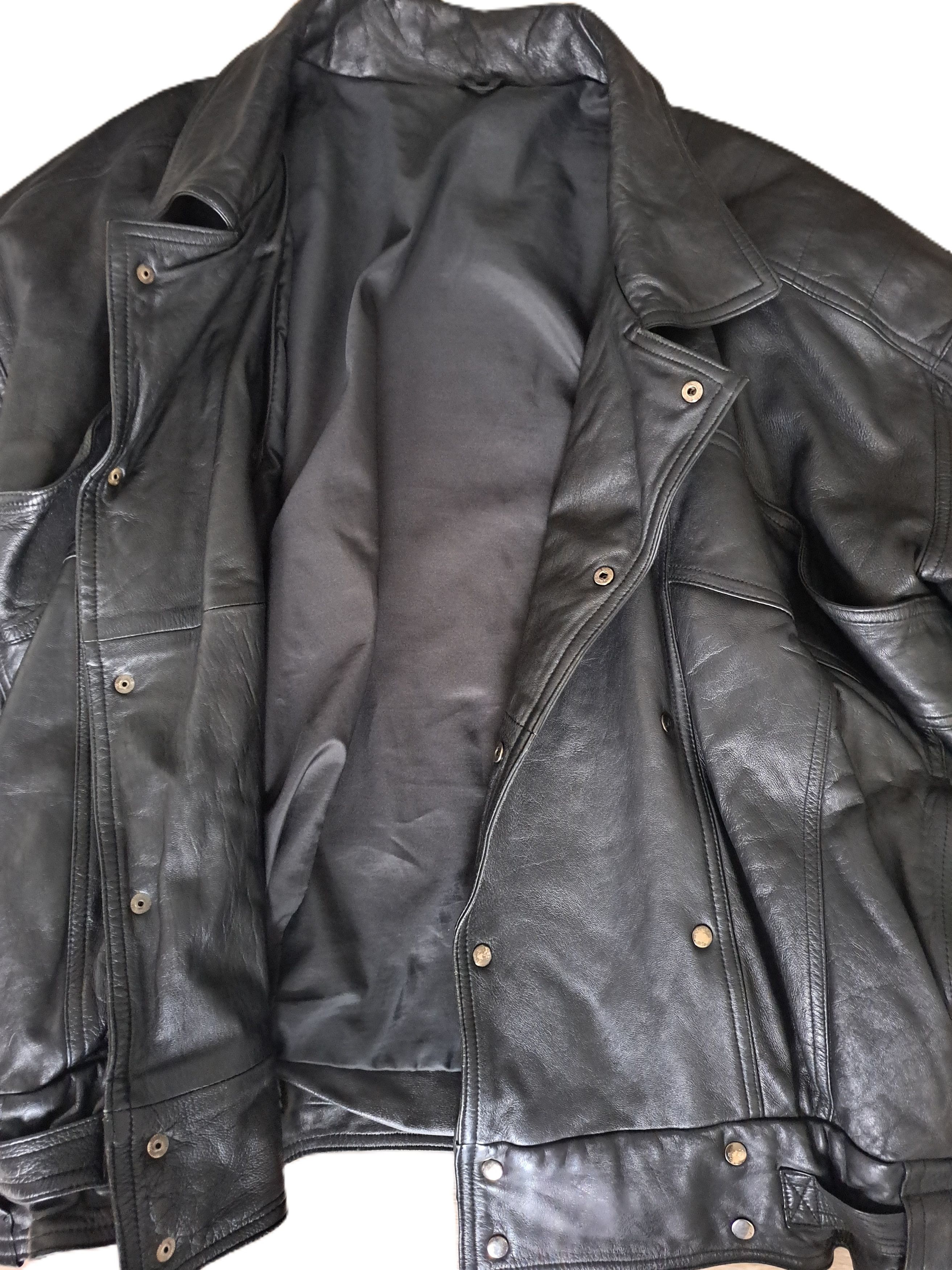 Other Oversized biker jacket made of genuine leather Size US L / EU 52-54 / 3 - 2 Thumbnail
