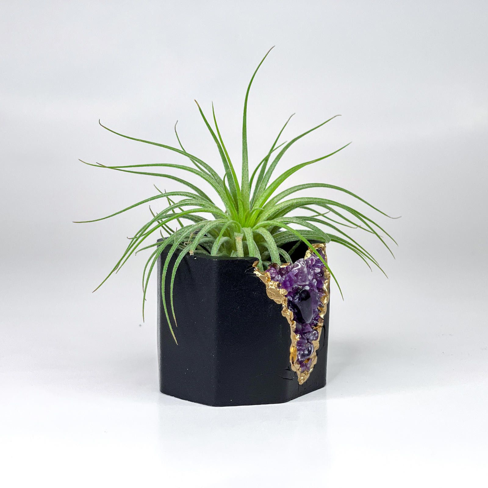 Other Amethyst Crystal Planter Geode Pot Pot Air Plant Holder Size ONE SIZE - 7 Thumbnail