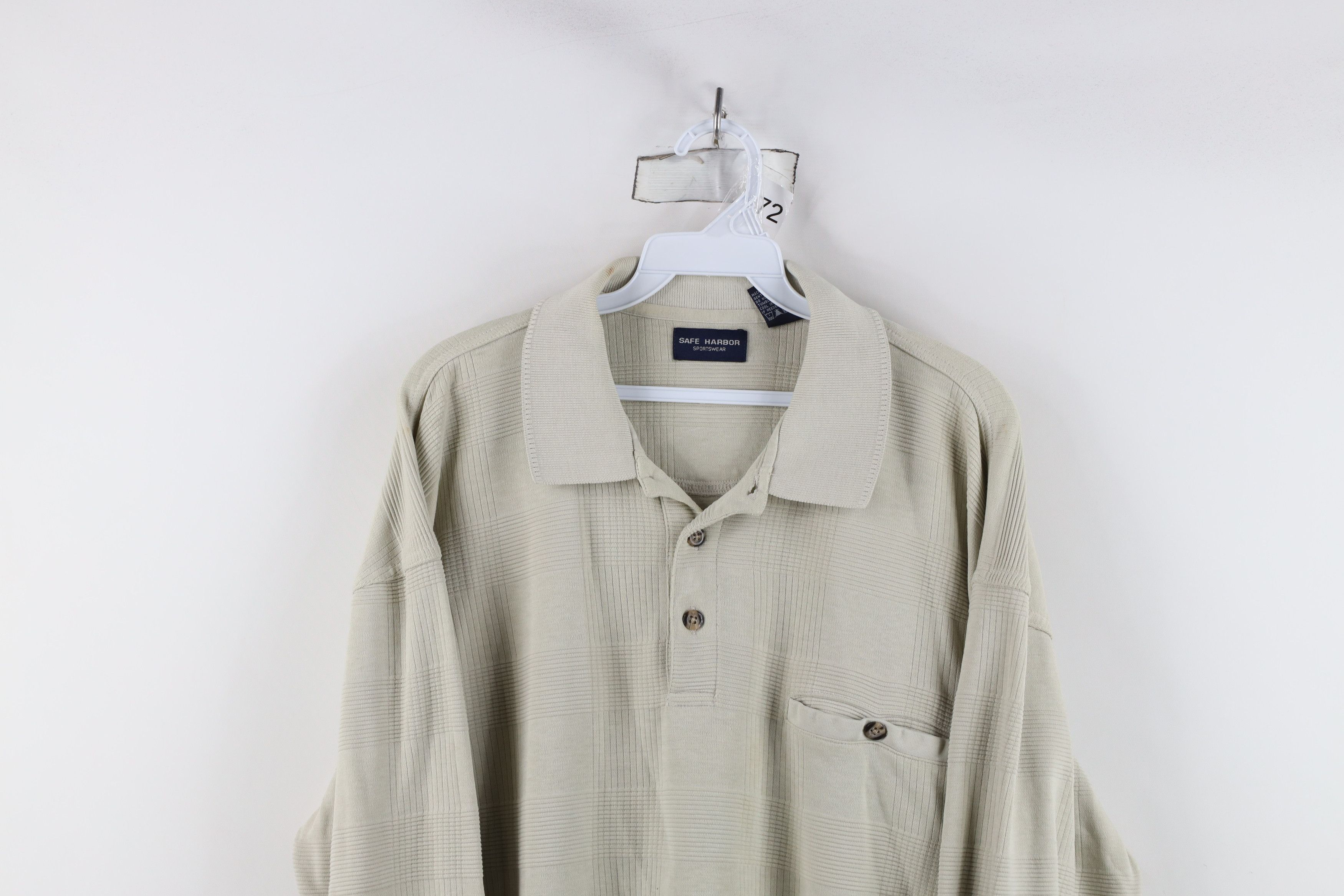 Vintage Vintage 90s Streetwear Knit Long Sleeve Pullover Polo Shirt Size US XL / EU 56 / 4 - 2 Thumbnail