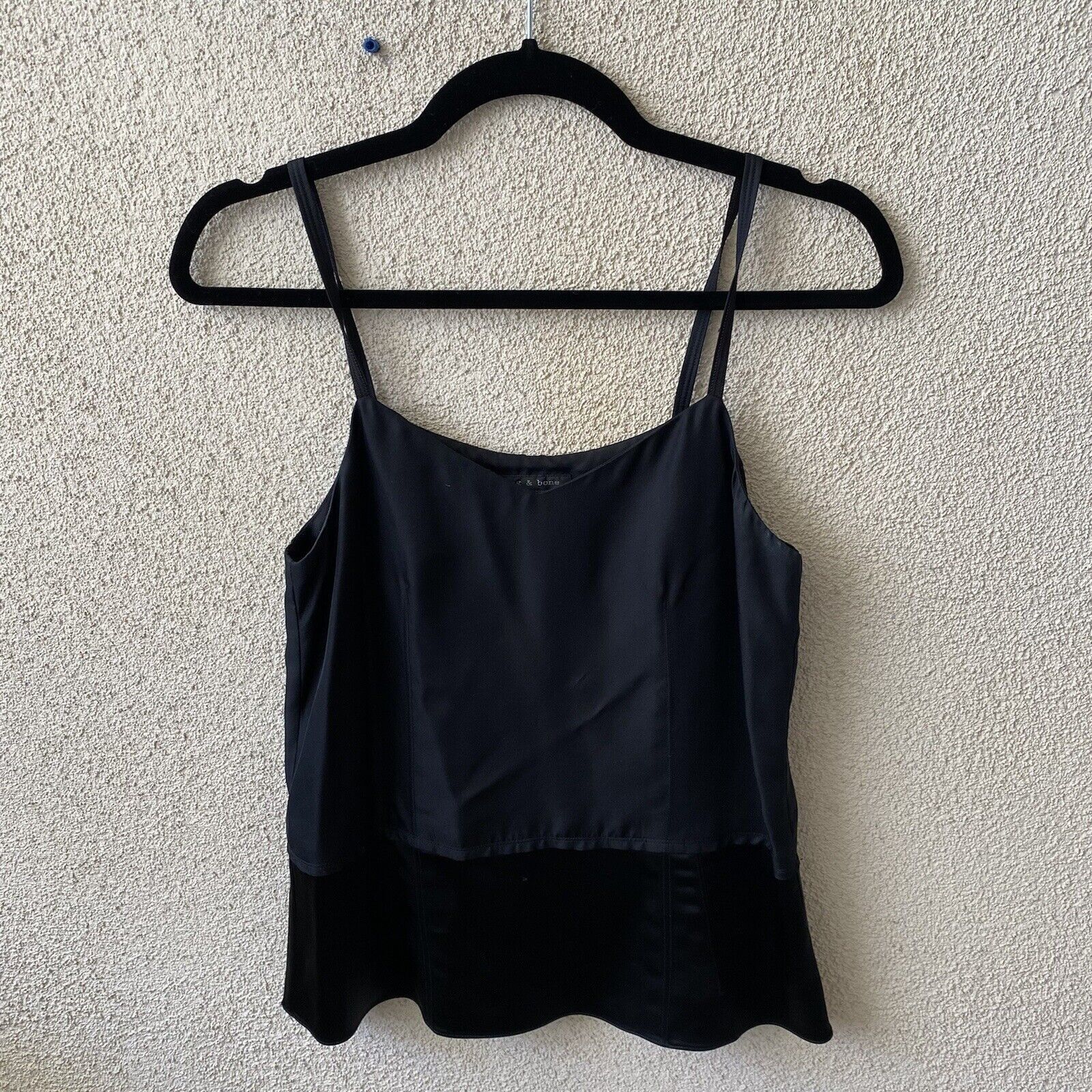 Rag & Bone Rag & Bone Womens Top Black Satin Sleeveless Blouse Two Tone Size XS / US 0-2 / IT 36-38 - 1 Thumbnail