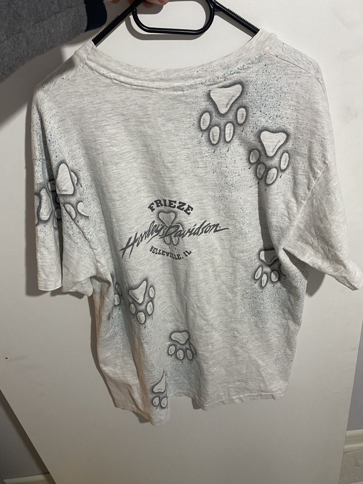 Harley Davidson × Vintage Vintage harley davidson rare fullprint wolves tee 90s Size US L / EU 52-54 / 3 - 3 Thumbnail