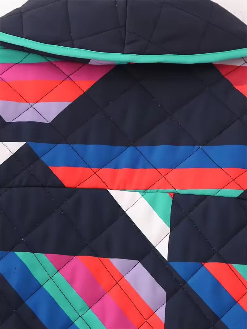 Japanese Brand Geometric Print Spliced Oversize Cardigan Jacket Size S / US 4 / IT 40 - 8 Thumbnail