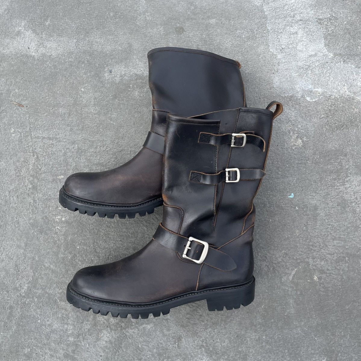 Y's Yohji Yamamoto Y’s Red Label Engineer Belted Buckle Boots Size US 8 / EU 41 - 2 Thumbnail