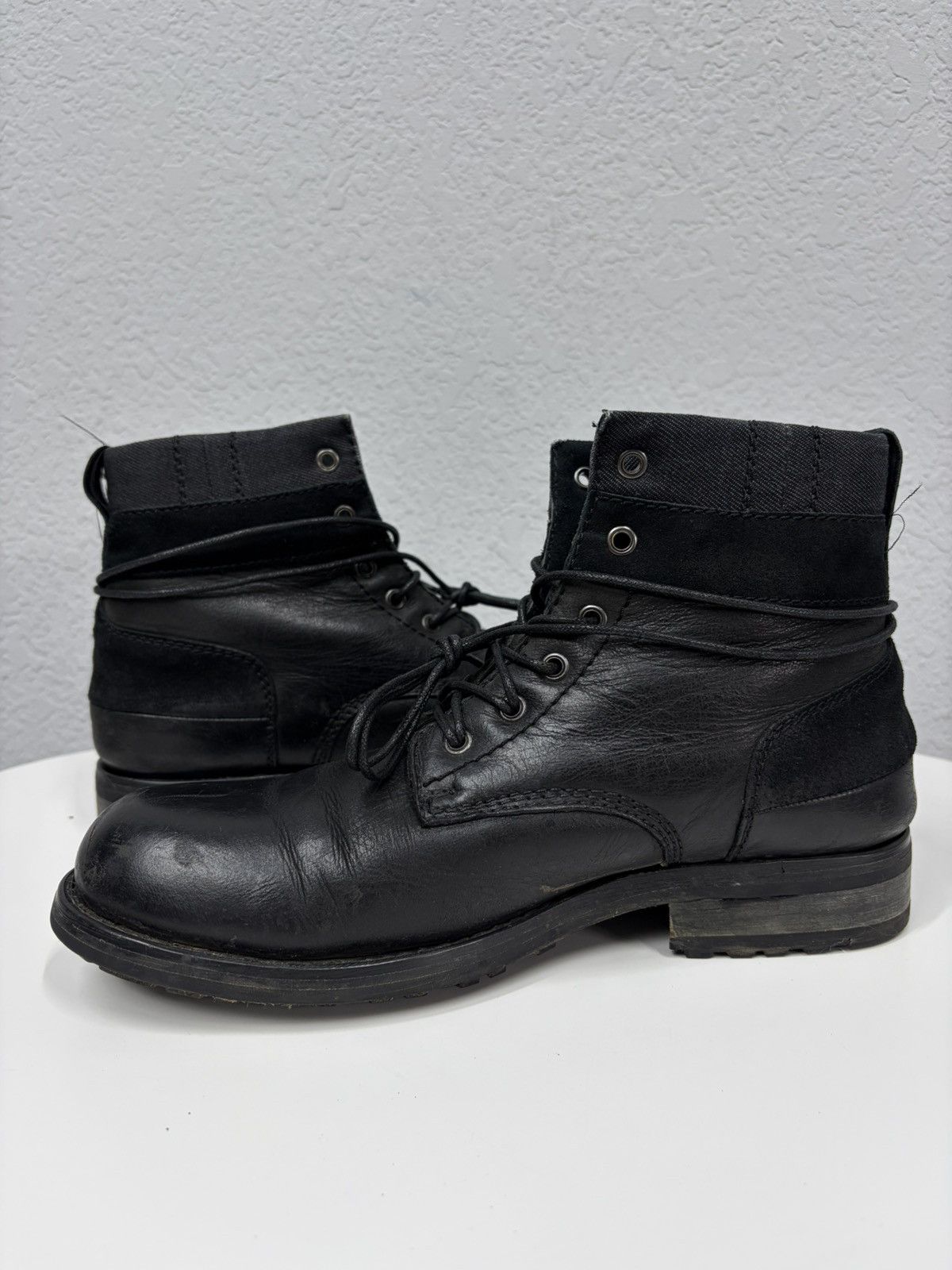 Hedi Slimane Vintage Y2K Black Leather Side Zip Boots Guidi Marsell Style Size US 9 / EU 42 - 9 Thumbnail