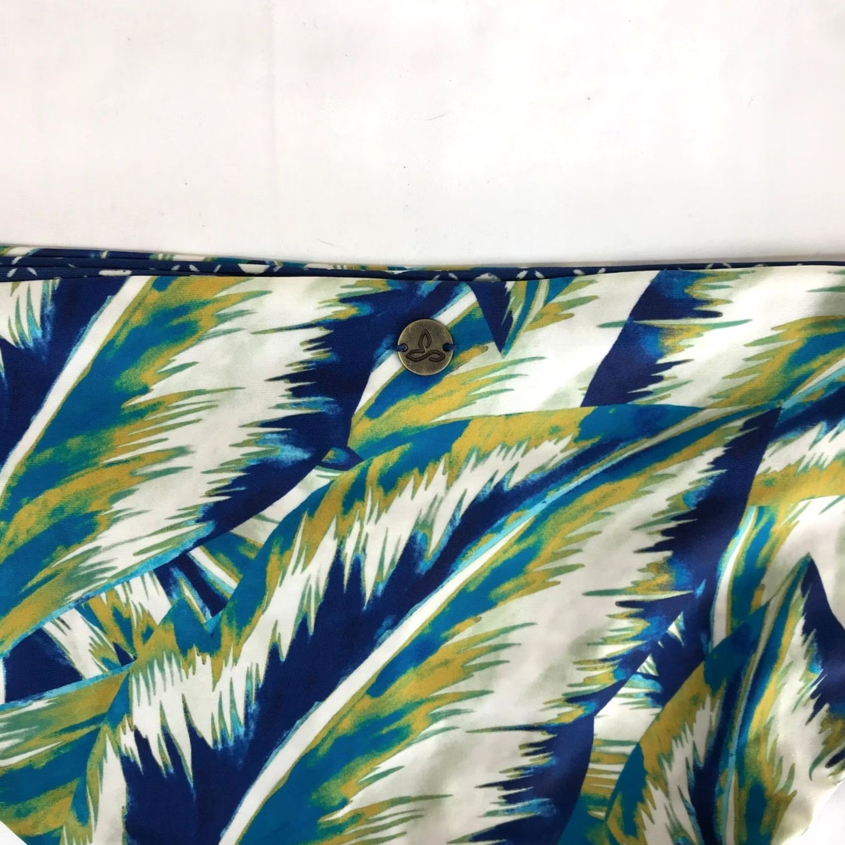 Prana VINTAGE prAna Breya Reversible Bikini Bottom Tropic Panama Blue Palm Leaf Large NWT Size 36" / US 14 / IT 50 - 6 Thumbnail