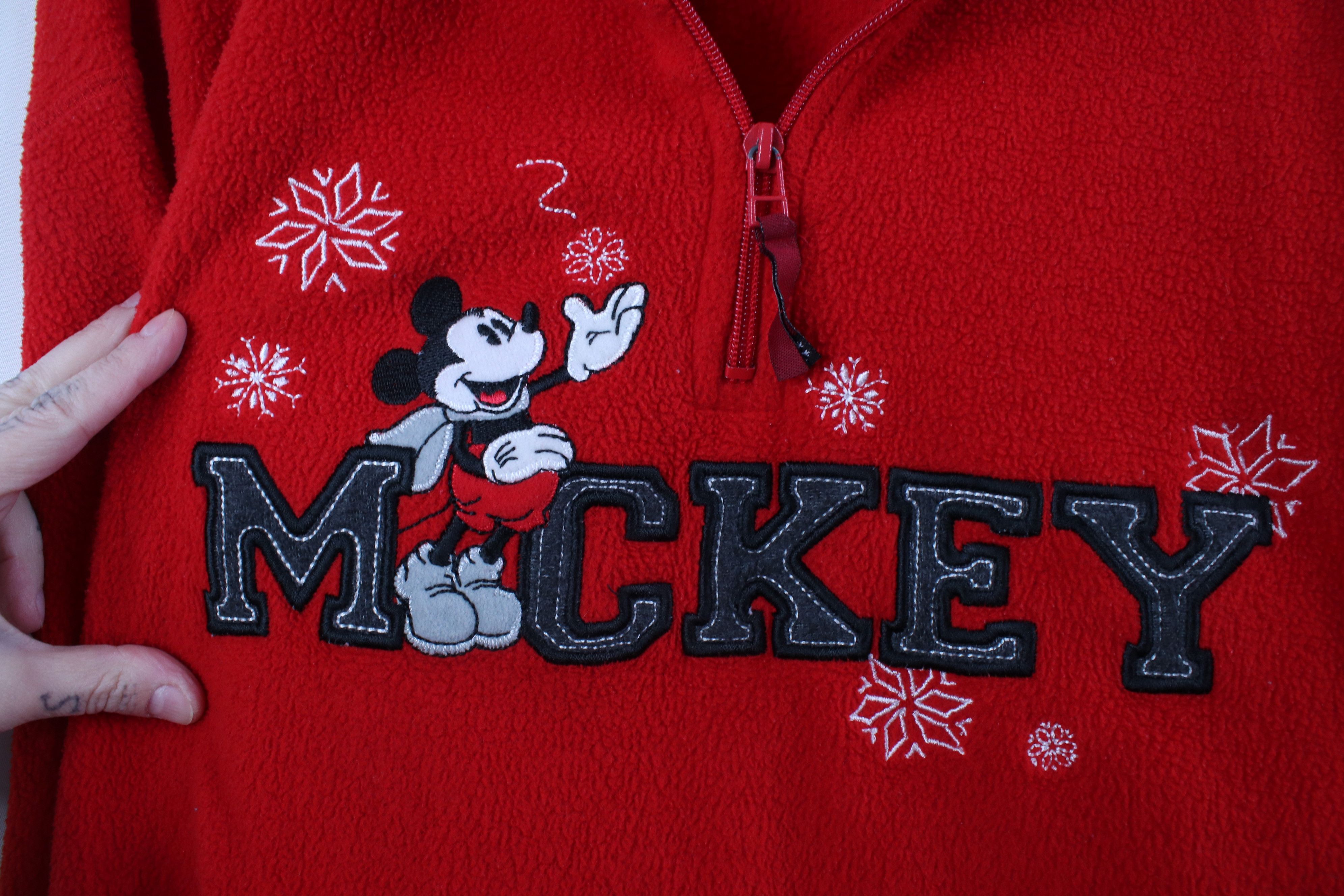 Disney Vintage Disney Christmas Snowflake Mickey Mouse Sweater Size XL / US 12-14 / IT 48-50 - 4 Thumbnail
