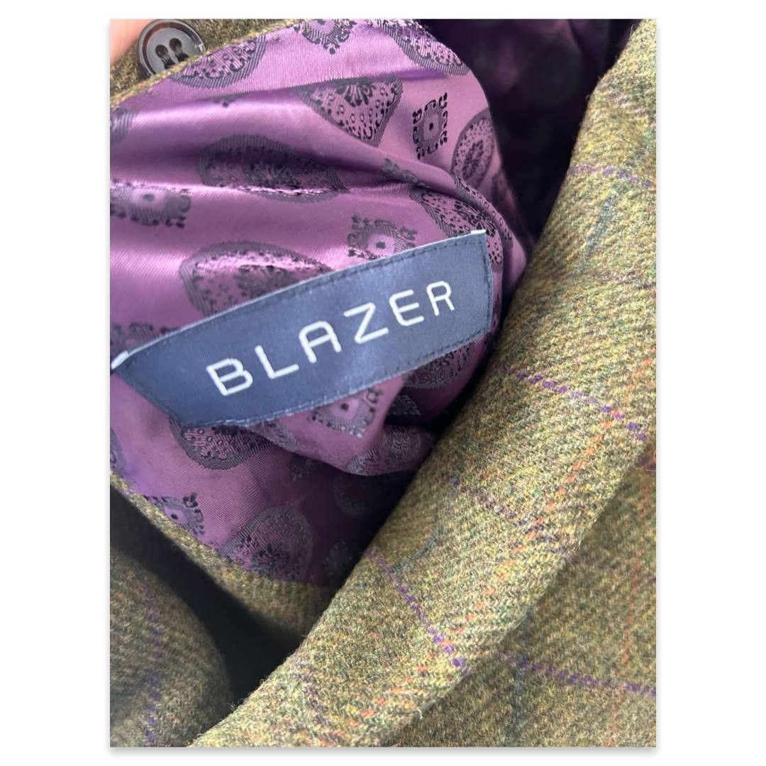 Vintage Blazer tweed elbow patches blazer #1217 Size US L / EU 52-54 / 3 - 2 Thumbnail