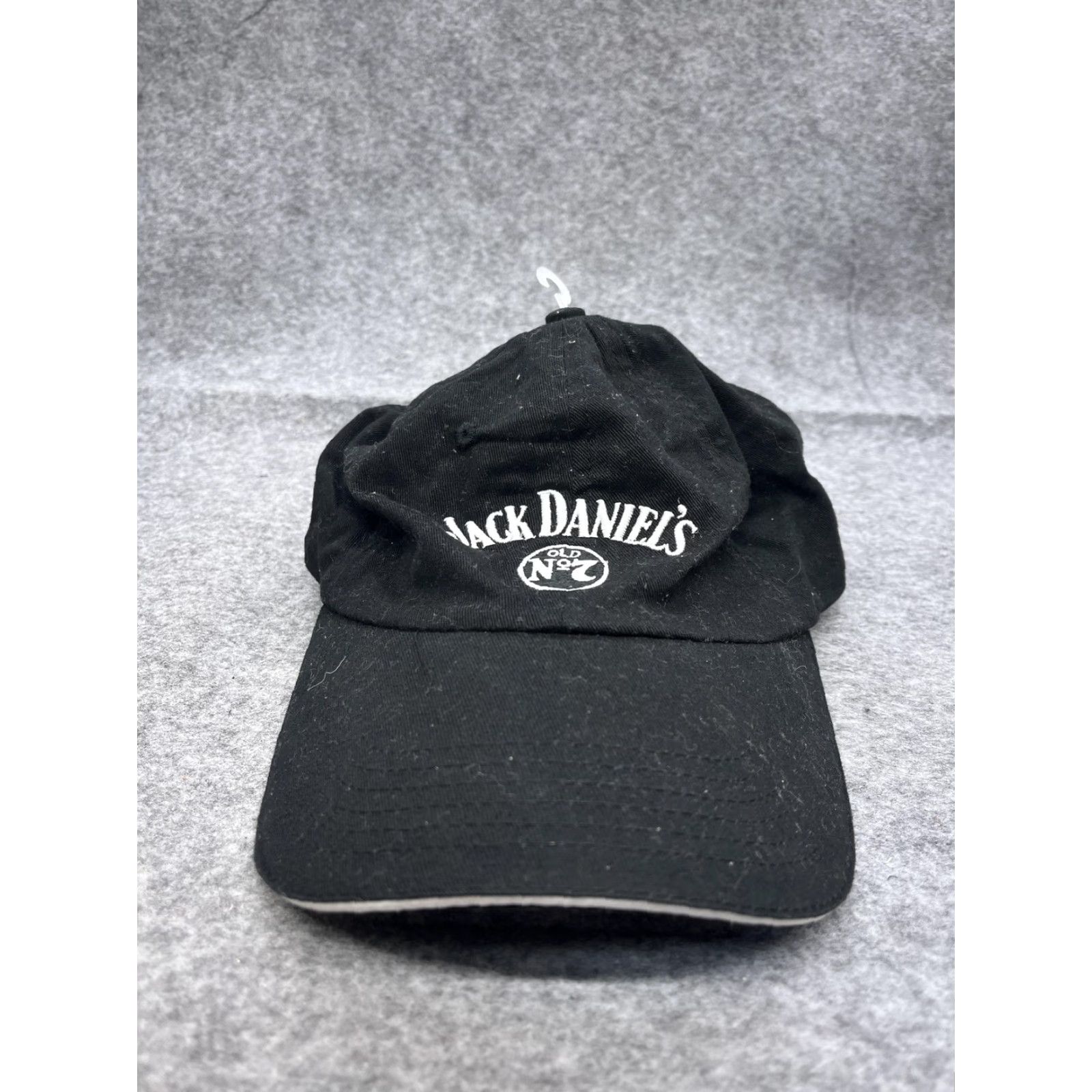 Logo 7 VINTAGE? Jack Daniel's Hat Cap Strap Back Mens One Size Black Old No 7 Whiskey Logo Size ONE SIZE - 2 Thumbnail