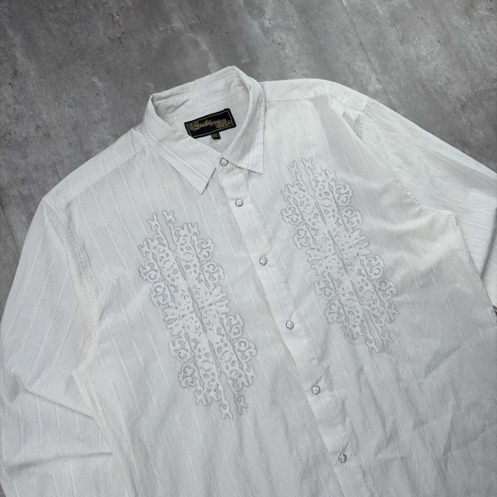 Other Y2K Franky Max Grunge Gothic Long Sleeve Button Up Shirt Size US XL / EU 56 / 4 - 4 Thumbnail
