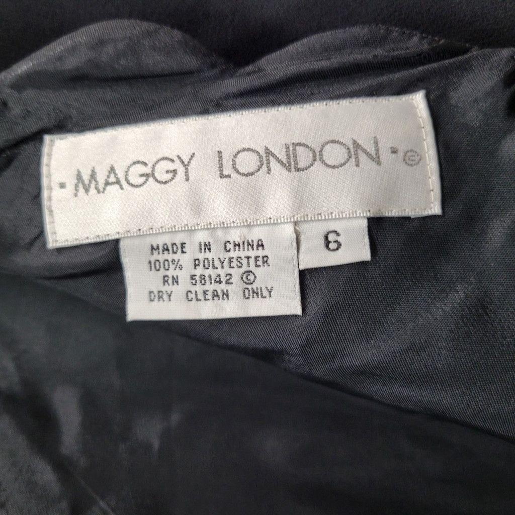 MAGGY LONDON Maggy London V-neck Front & Back Knee-length Dress Black Size M / US 6-8 / IT 42-44 - 9 Thumbnail