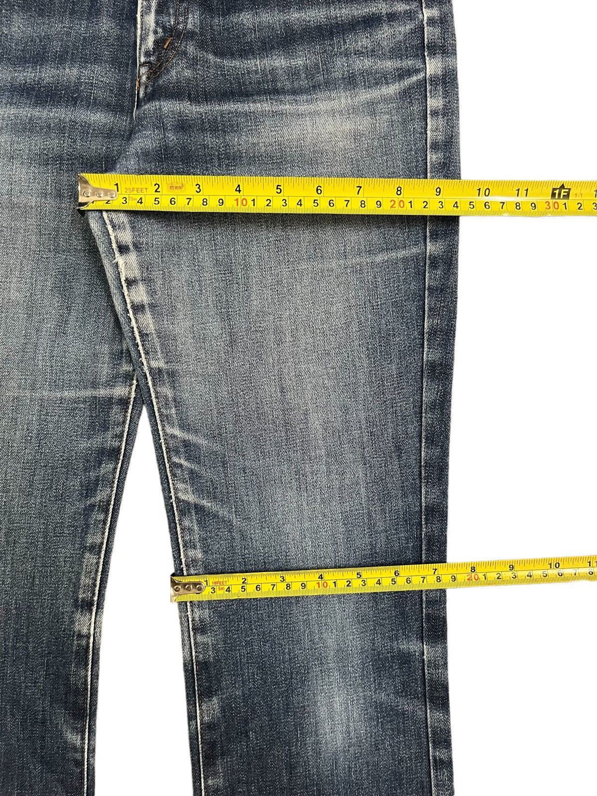 Vintage Japanese Brand Dojo Lake Blue Washed Flare Jeans