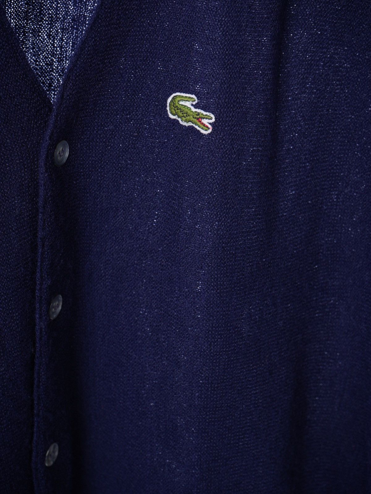 Lacoste Vintage 80s Izod Lacoste Blue Cardigan Sweater Preppy XL Size US XL / EU 56 / 4 - 2 Thumbnail