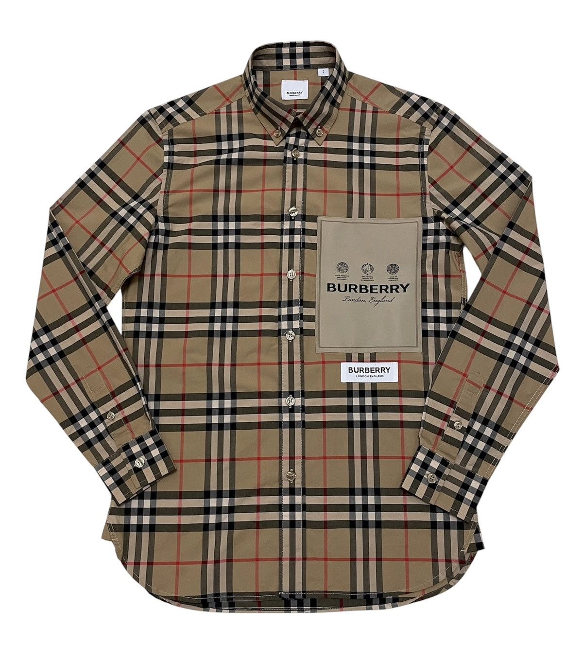 Burberry Burberry Label Applique Check Poplin Shirt Size US S / EU 44-46 / 1 - 1 Thumbnail