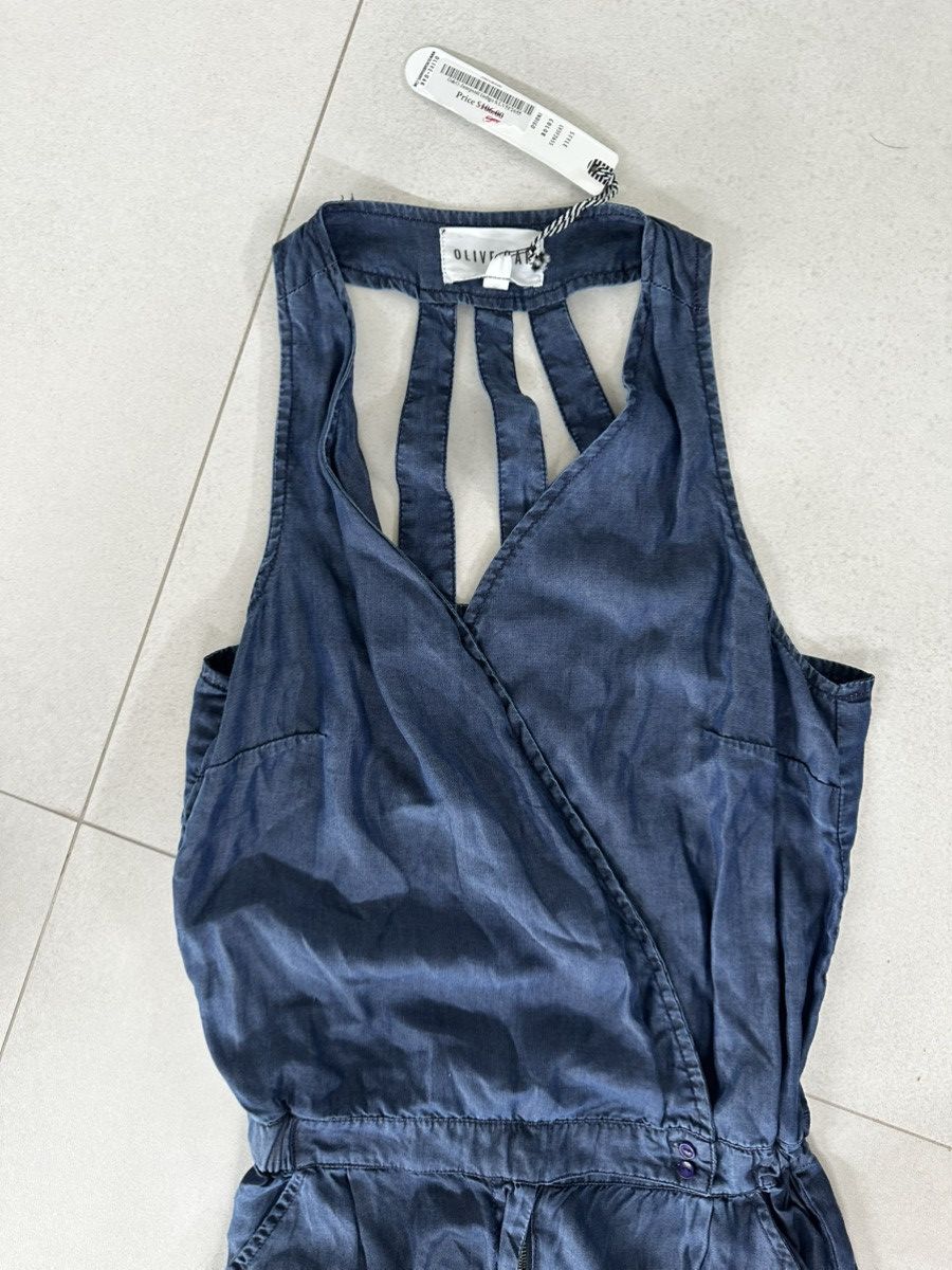 Other OLIVE & OAK CHAMBRAY DENIM JUMPSUIT SIZE SMALL NWT Size 26" / US 2 / IT 38 - 4 Thumbnail