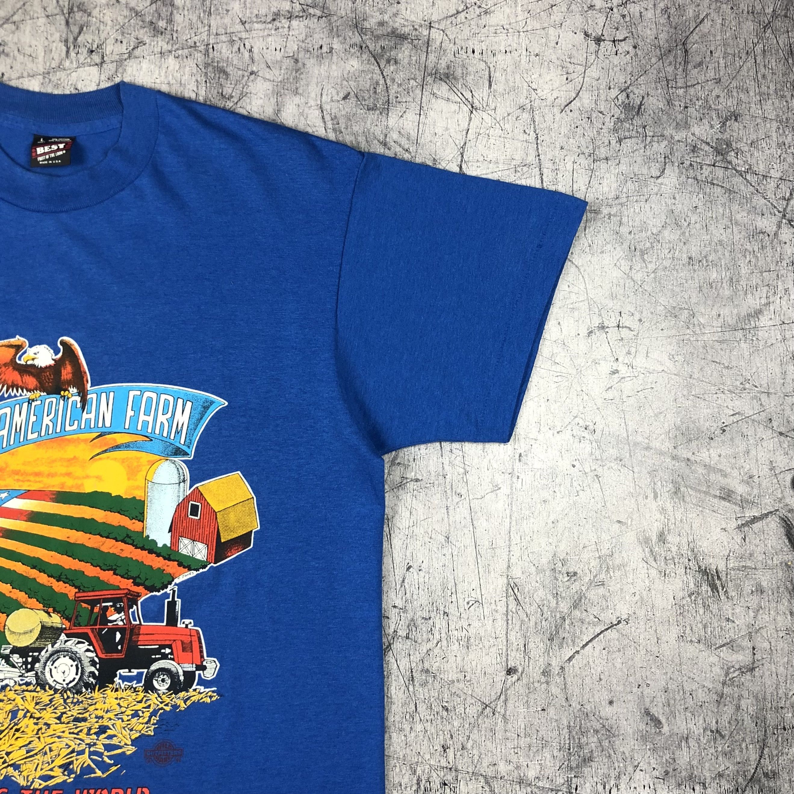 Vintage 1992 Great American Farm Feeding World USA T-Shirt Size US L / EU 52-54 / 3 - 11 Thumbnail