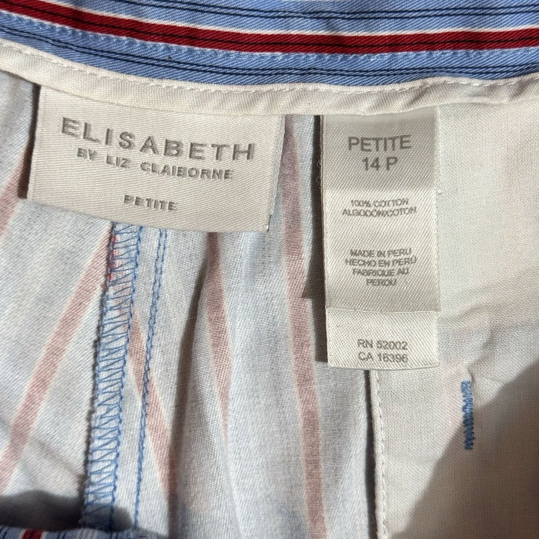 Vintage VINTAGE Capri Pants Womens 14P Petite Pinstriped Cotton 90s Preppy Office Business Pinstriped Straight Leg Pants Womens Size 36" / US 14 / IT 50 - 6 Thumbnail
