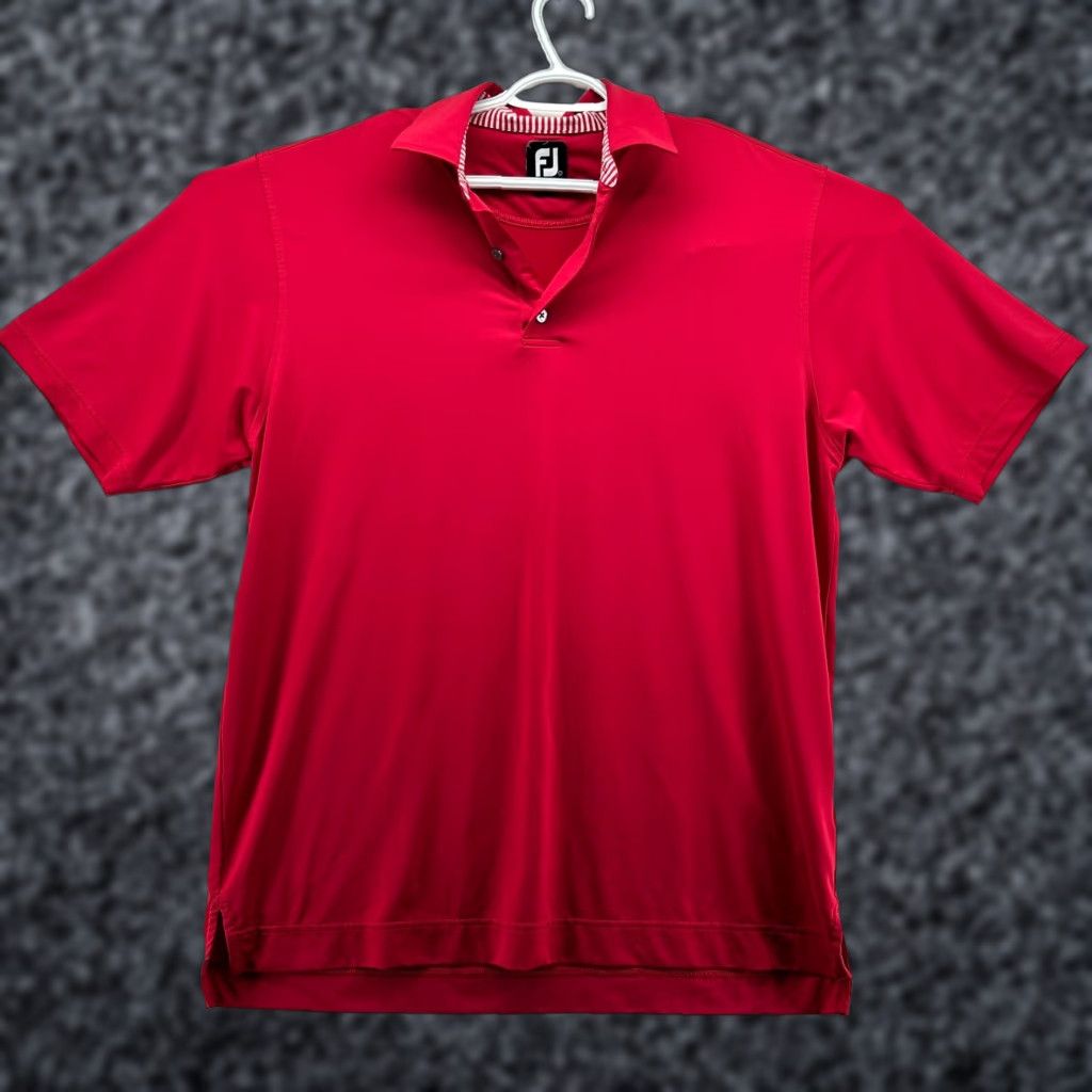 Footjoy FootJoy Polo Shirt Red Men's Large Golf Short Sleeve Collared Size US L / EU 52-54 / 3 - 1 Thumbnail