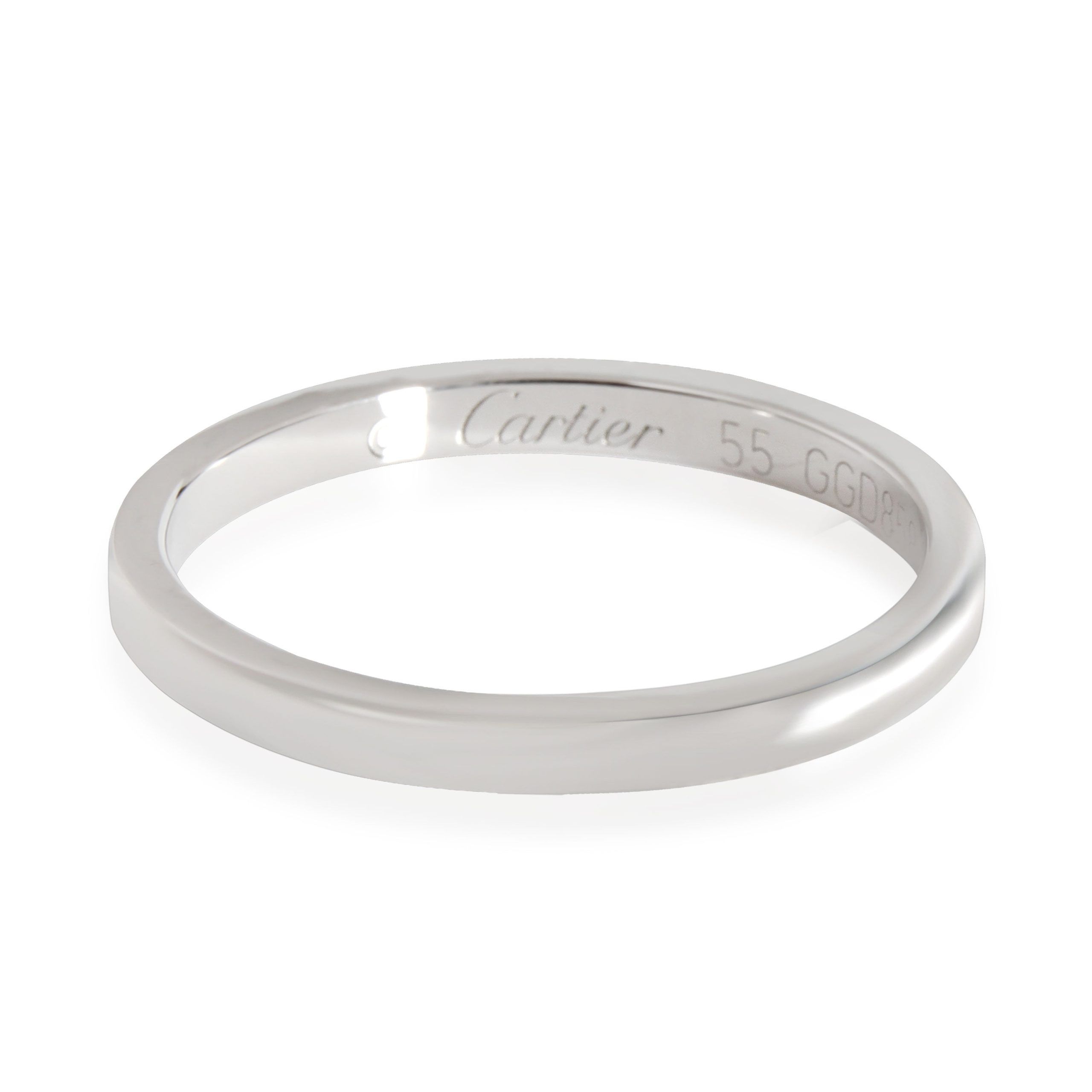 image of Cartier Ballerine Plain Wedding Band In Platinum in Silver, Women's