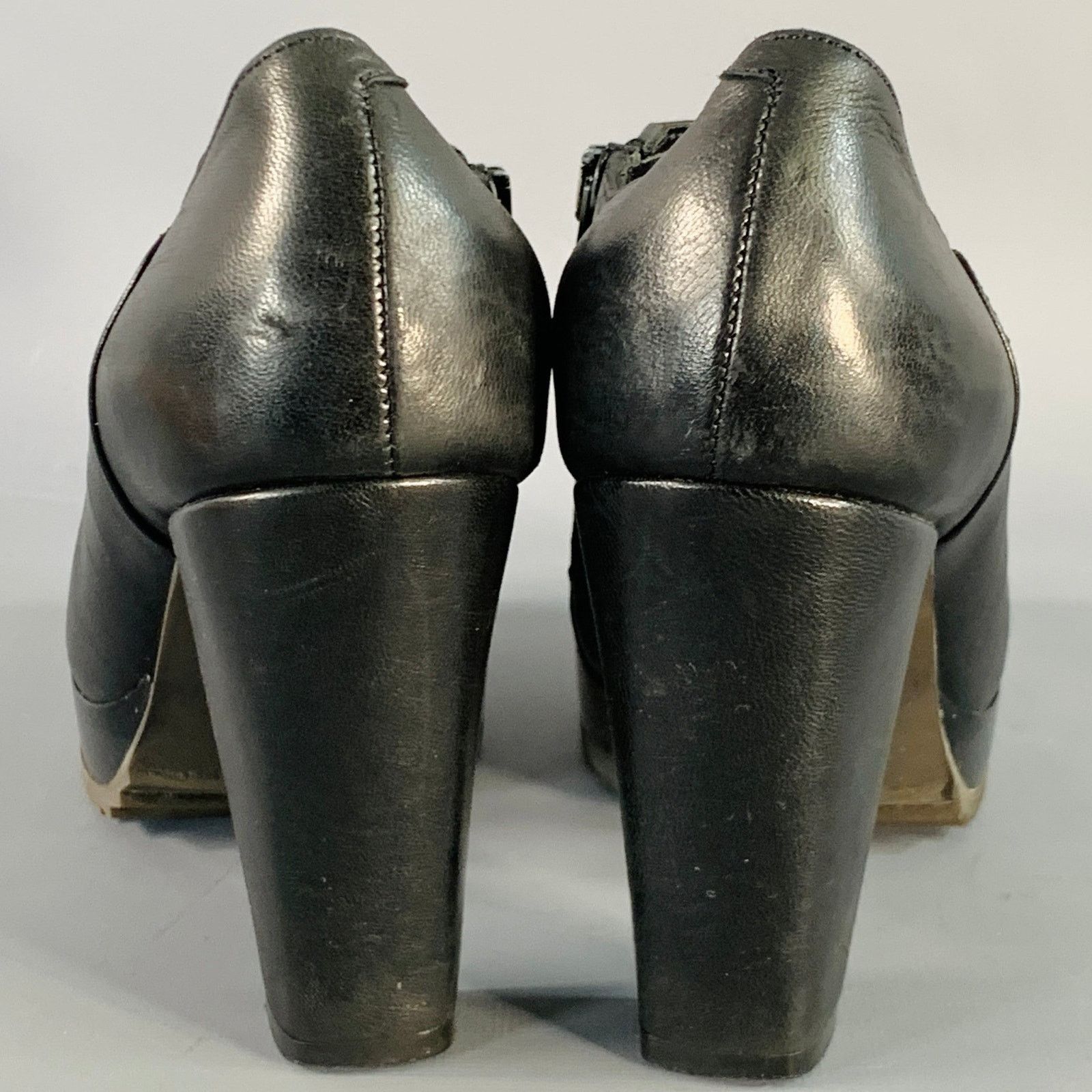 Robert Clergerie ROBERT CLERGERIE Black Leather Platform Ankle Booties Size US 6 / IT 36 - 3 Thumbnail