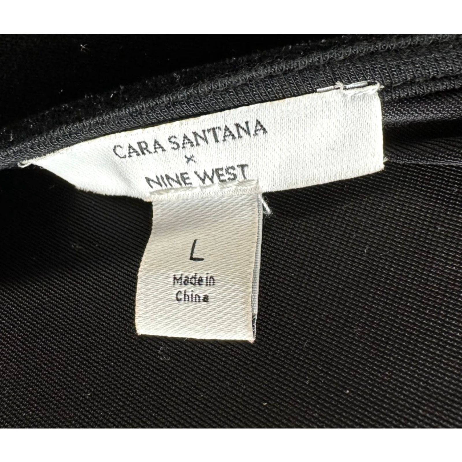 Nine West NINE WEST Cara Santana Black Velvet Dress V-Neck Bodycon Evening Sz L NWT Womens Size L / US 10 / IT 46 - 3 Thumbnail