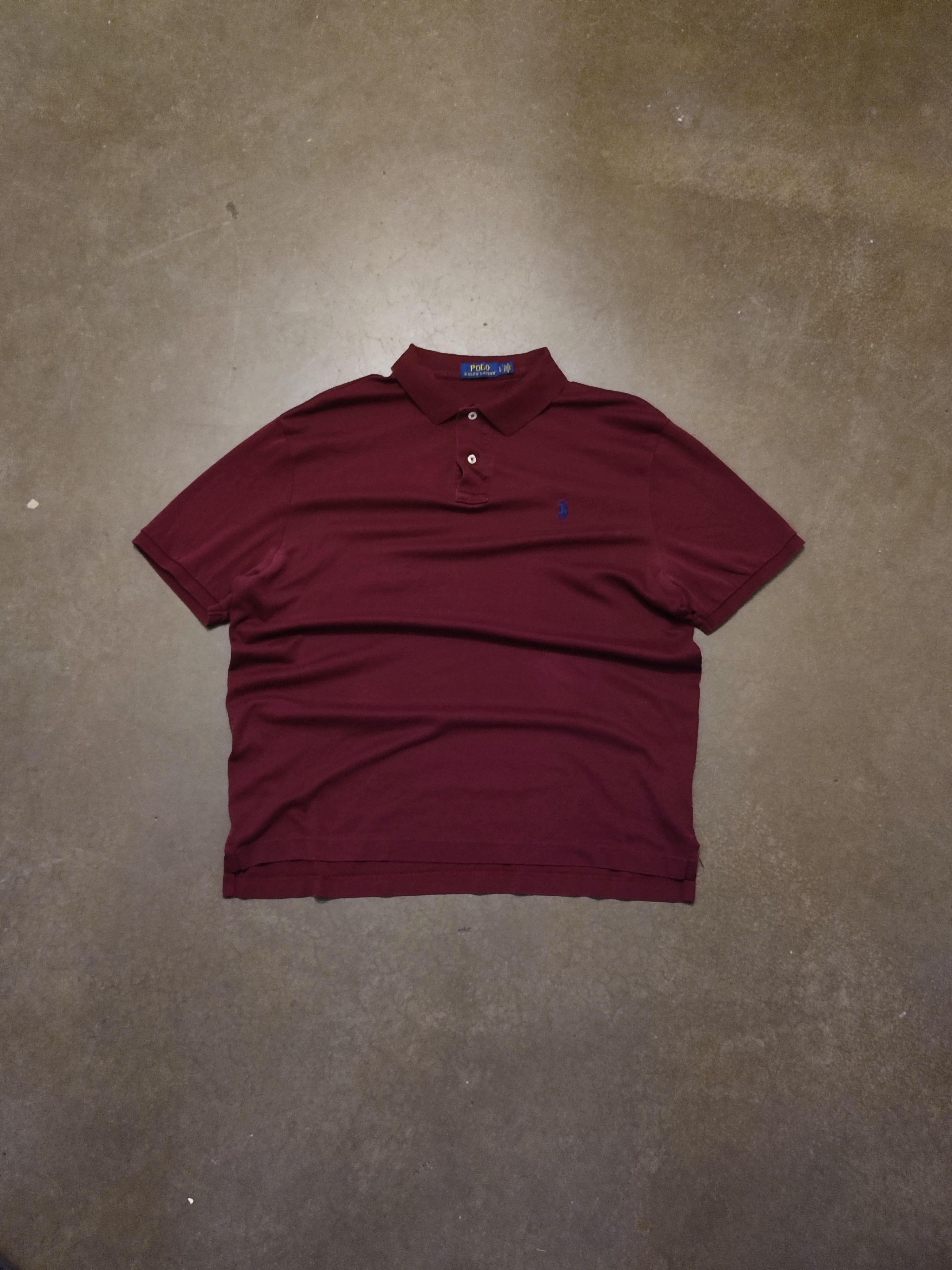 Polo Ralph Lauren Vintage Polo Ralph Lauren Polo Shirt – Burgundy Size US L / EU 52-54 / 3 - 1 Thumbnail