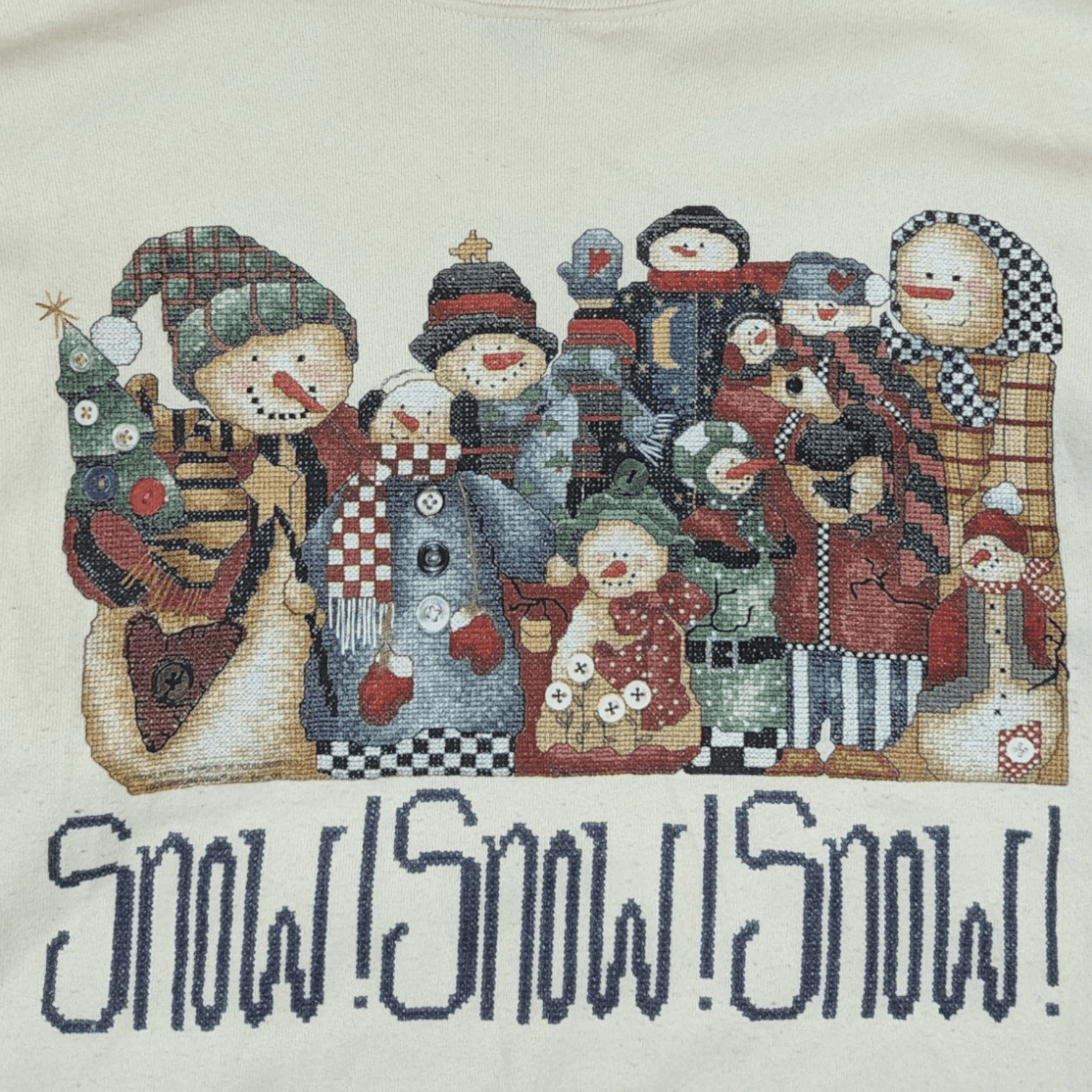 Vintage Vintage 90's SNOW SNOW Holiday Winter Jumper Sweatshirt Size XL / US 12-14 / IT 48-50 - 5 Thumbnail