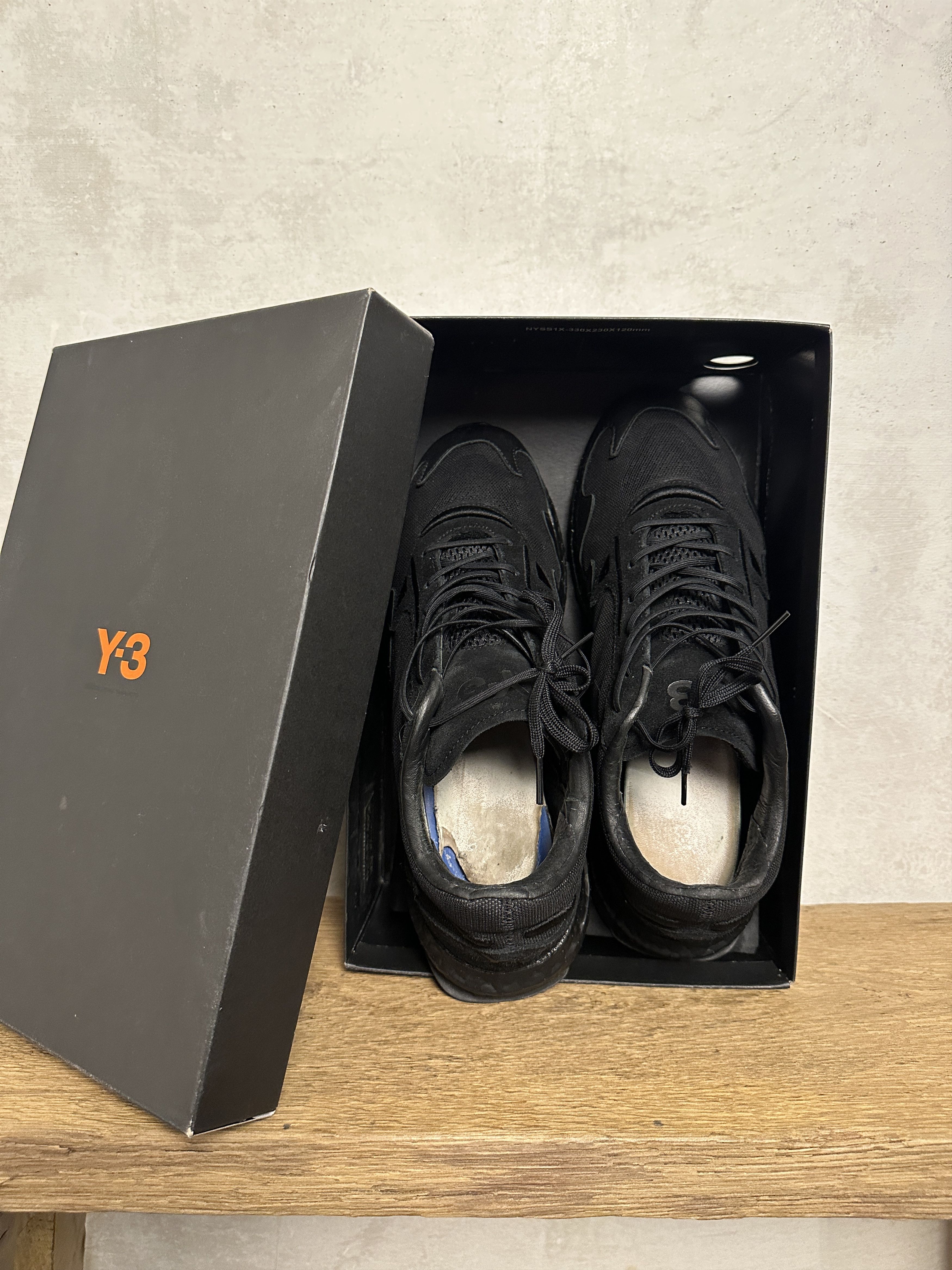 Adidas Y-3 Rhisu Run Black Sneakers Size US 12 / EU 45 - 7 Thumbnail