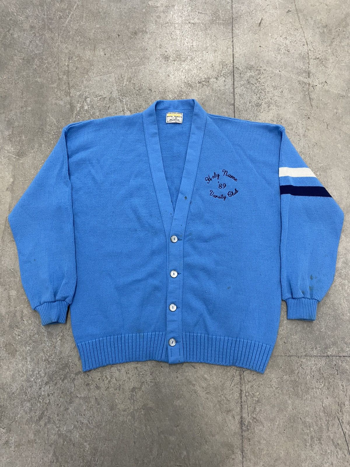 Vintage Vintage 1989 holy name varsity club cardigan Size US XL / EU 56 / 4 - 1 Thumbnail