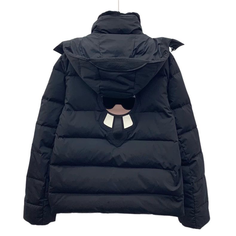 Fendi FENDI Black Classic Karl Lagerfeld Diamond Embellished Hoo Size US M / EU 48-50 / 2 - 2 Thumbnail