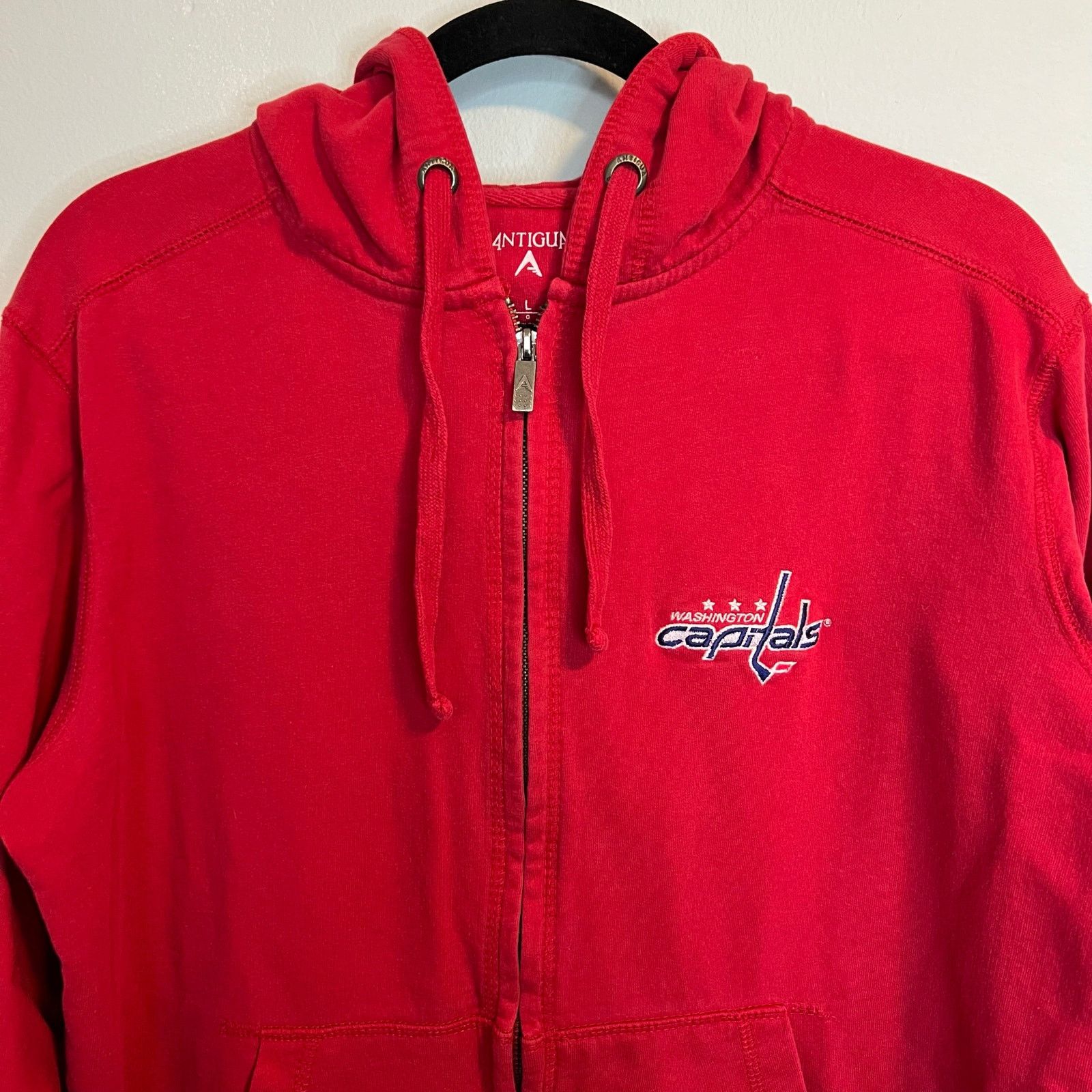 Antigua Washington Capitals NHL Antigua Red Zip Up Hoodie Mens Sz L Size US L / EU 52-54 / 3 - 3 Thumbnail