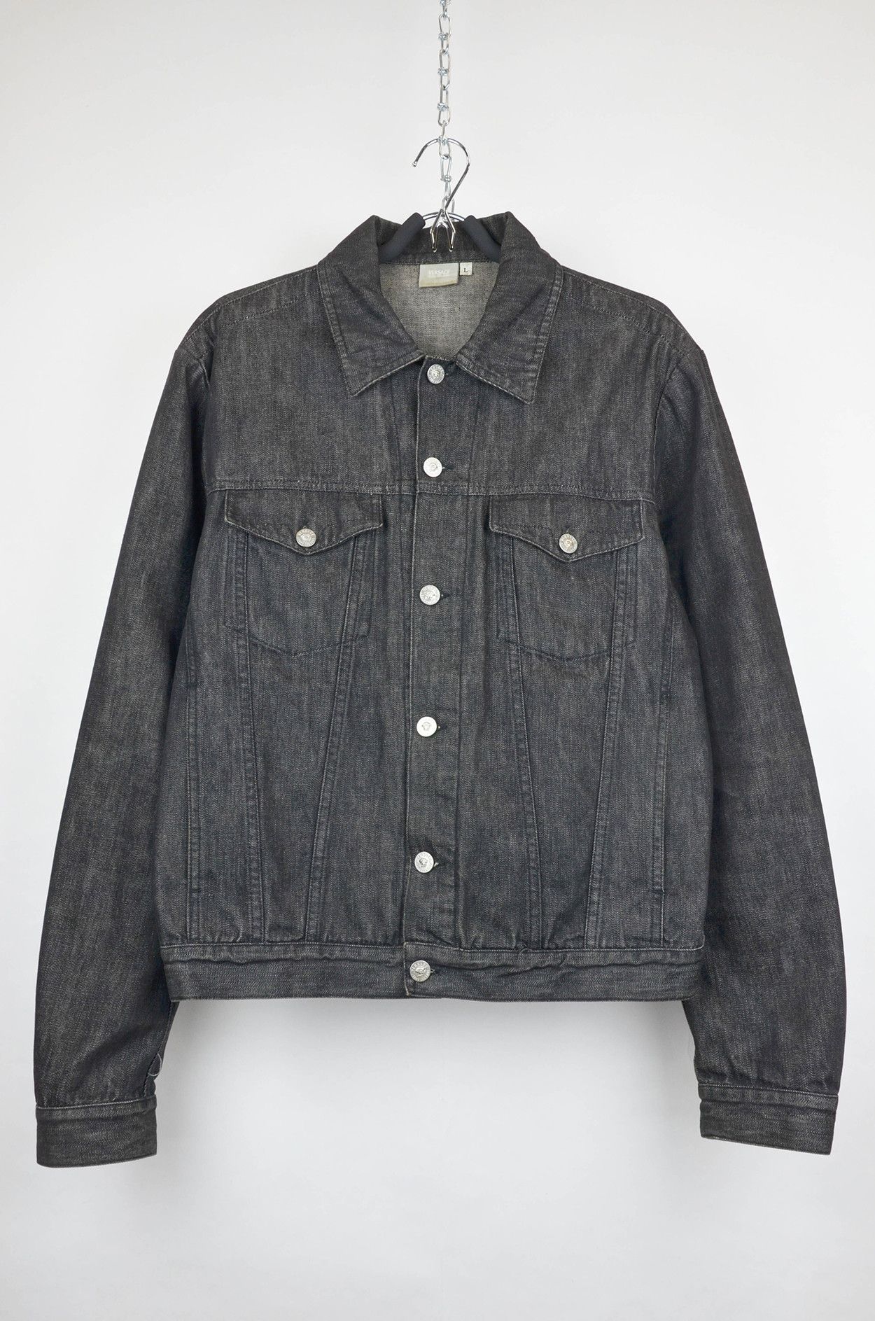 Vintage versace denim jacket new arrivals