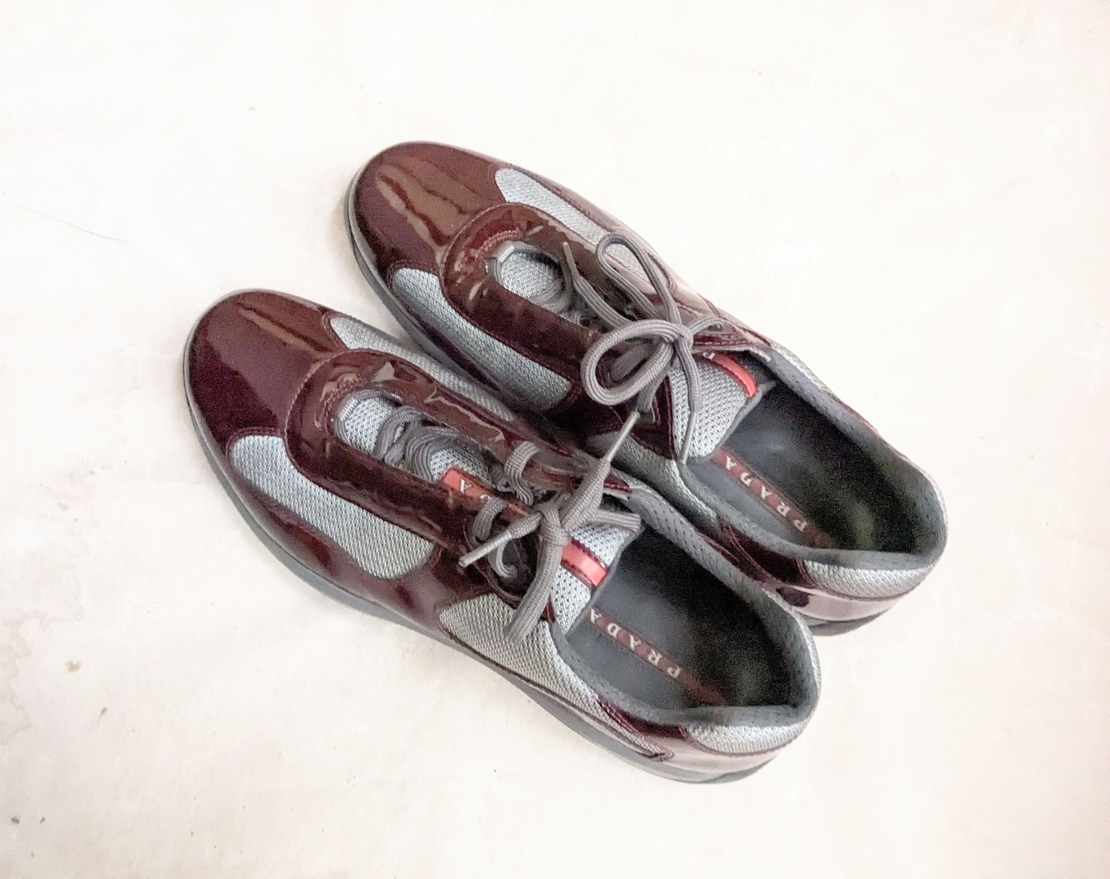 Prada Prada America's Cup Burgundy Patent Leather 11 Low Tops Size US 11 / EU 44 - 12 Thumbnail
