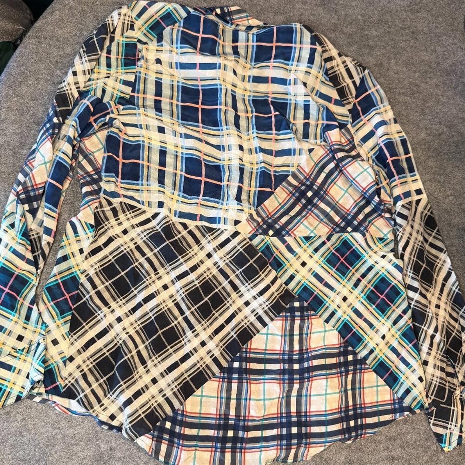 Other Johnny Was Idora Patchwork Button Down Shirt Silk NWT Boho Size S / US 4 / IT 40 - 8 Thumbnail