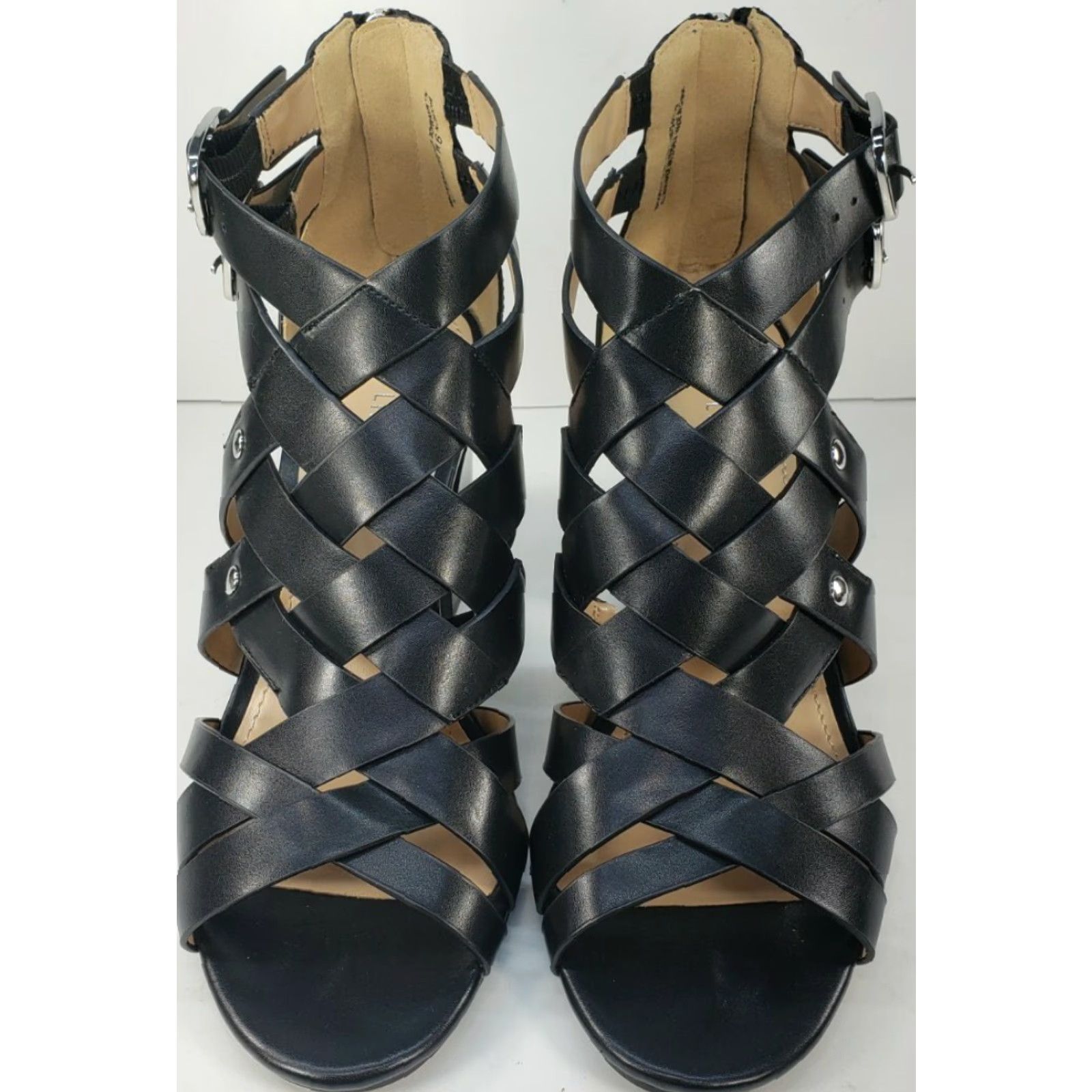 Vintage The Limited Brooklyn High Heel Women's Strappy Open Toe Sandal Black Leather Size 9M Zip Size US 9 / IT 39 - 3 Thumbnail