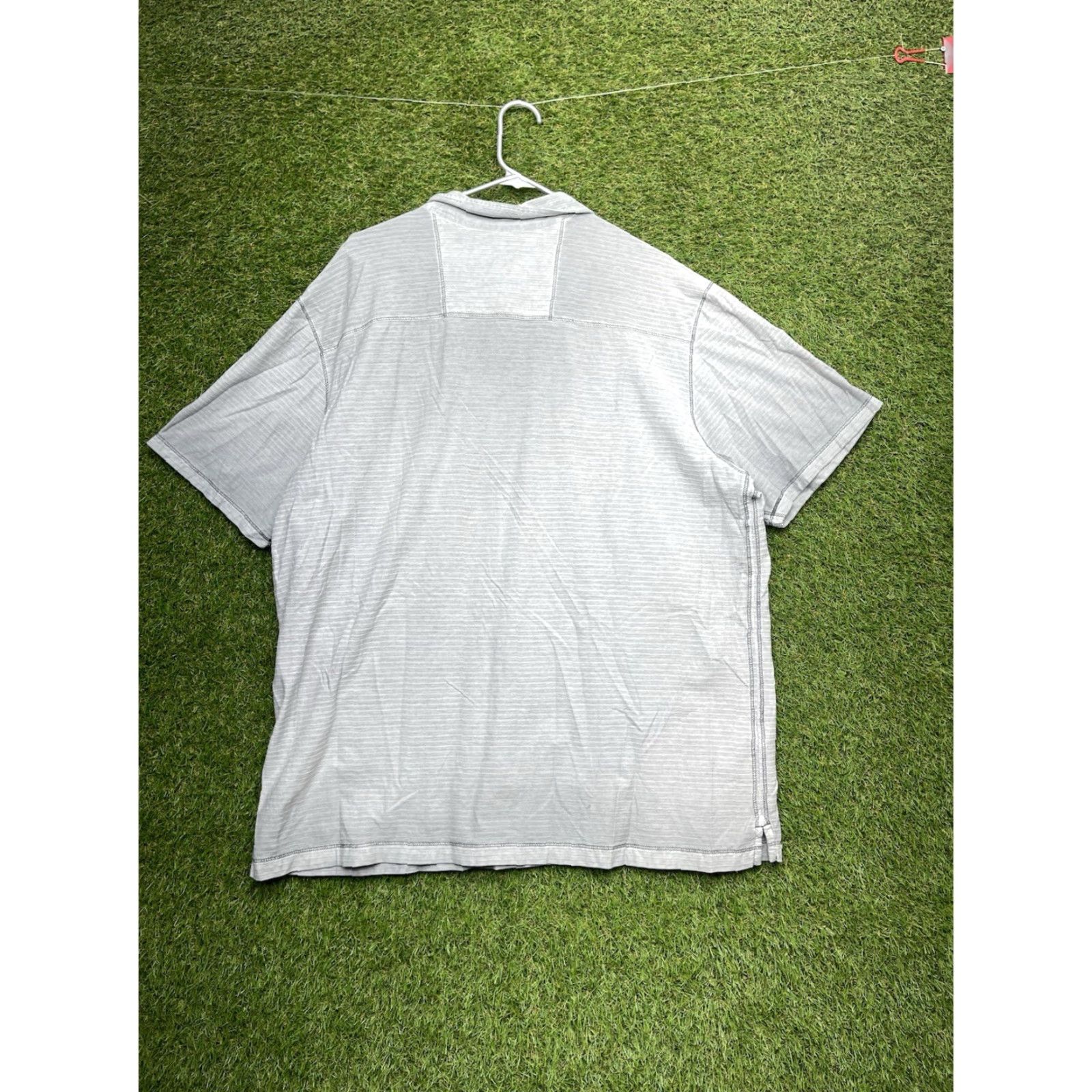Tommy Bahama VINTAGE Tommy Bahama Polo Shirt Mens 1XLB Supima Gray Short Sleeve Pique Button Y2K Size US XL / EU 56 / 4 - 3 Thumbnail