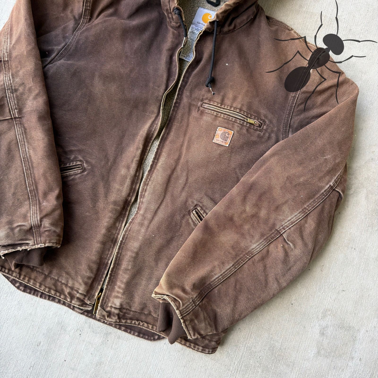 Carhartt × Vintage Vintage Y2K Carhartt J141 DKB BROKEN ZIP brown sierra jacket Size US M / EU 48-50 / 2 - 4 Thumbnail