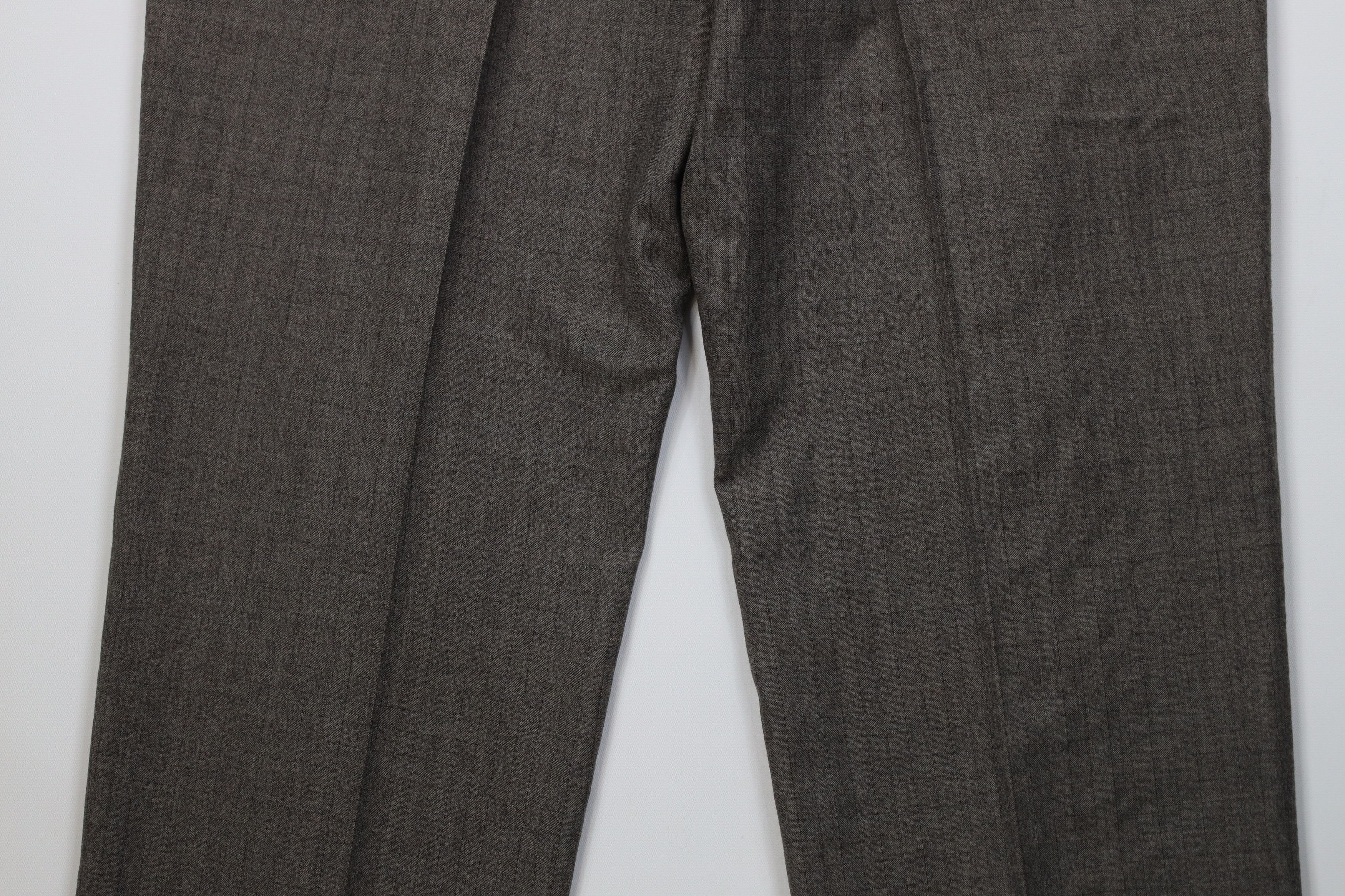 Hickey Freeman Vintage 90s Hickey Freeman Wide Leg Chino Pants Gray Check Size US 40 / EU 56 - 13 Thumbnail
