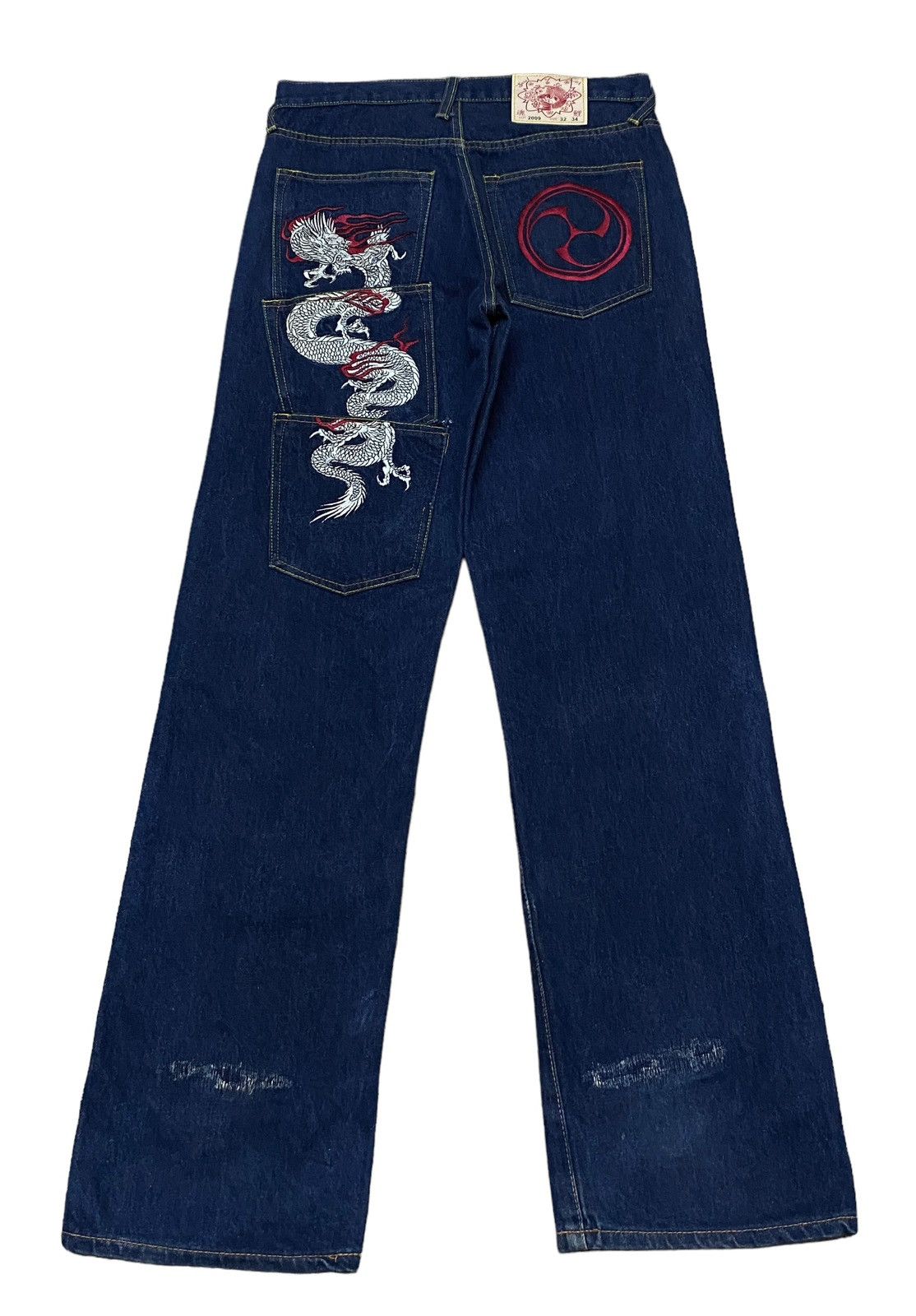 Rare Vintage Japanese Brand Multi Pocket Sukajan Jeans 1990s