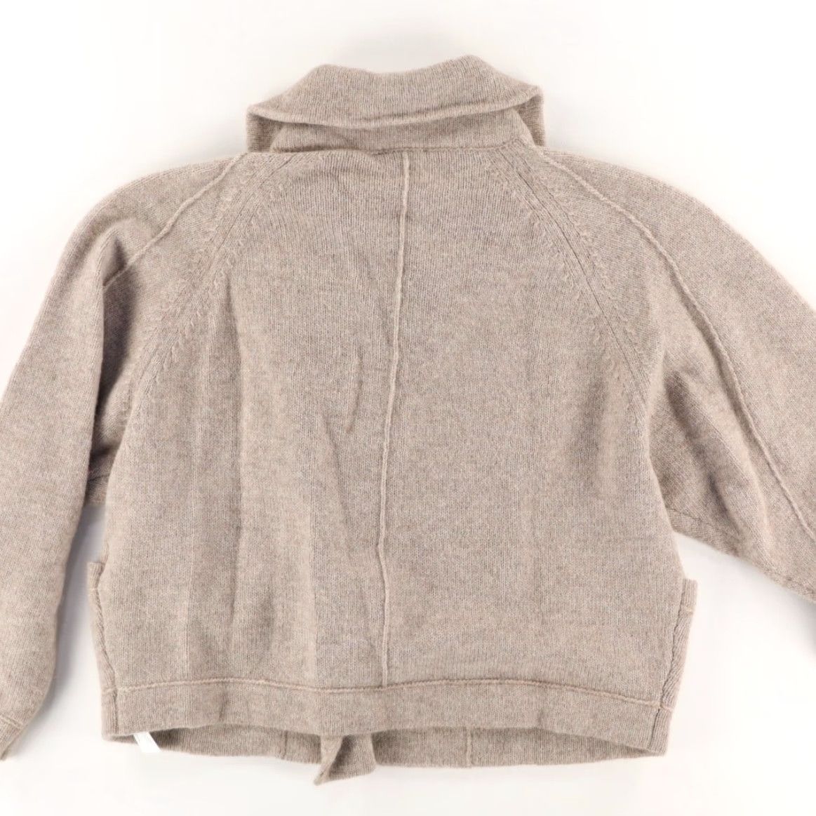 Vintage Wrap Wool Aplaca Knit Jacket Solid Long Sleeve Sweater Fawn Women's 10 Size L / US 10 / IT 46 - 4 Thumbnail